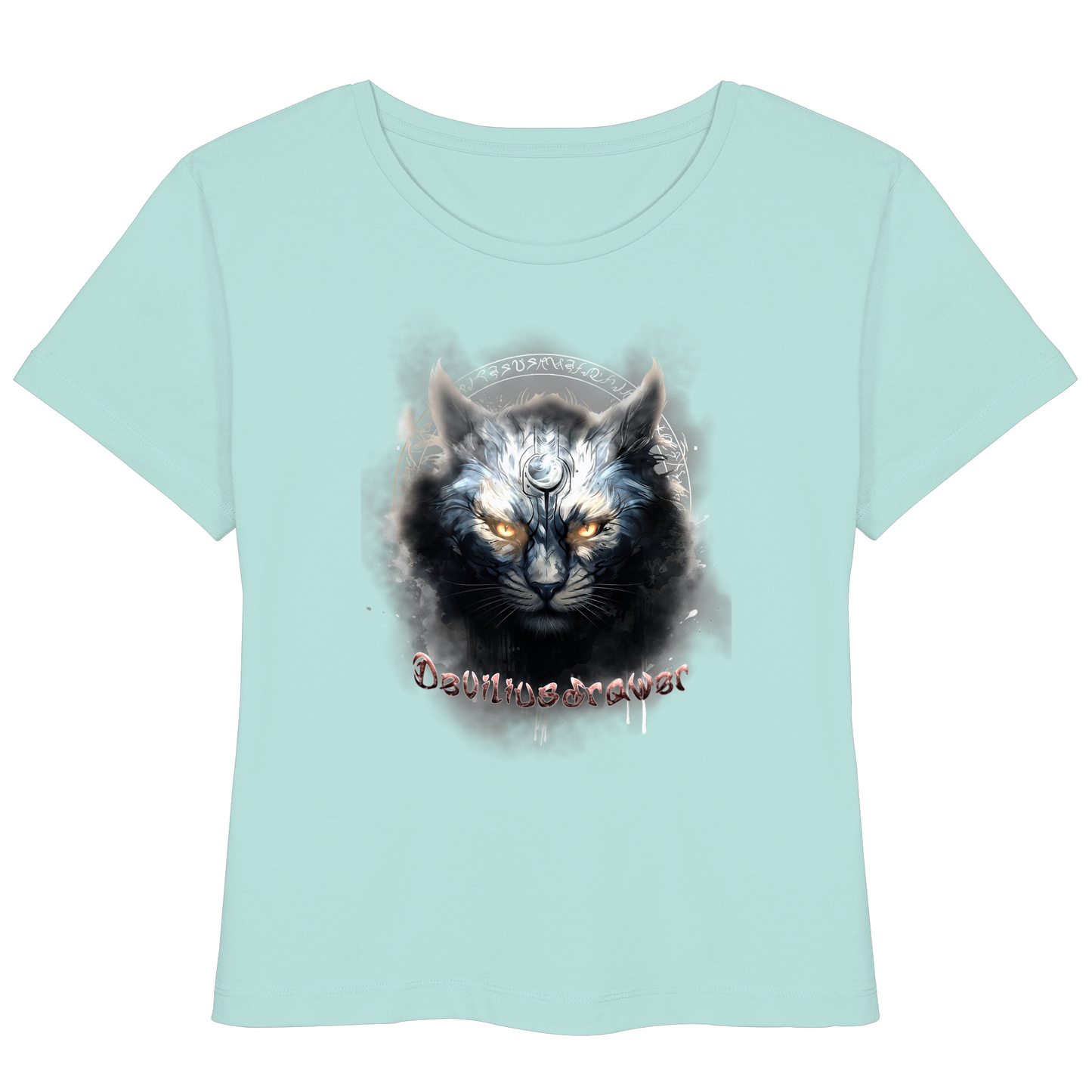 Deviliusdrawer Mysthic Cat - Womens Organic Lightweight T-Shirt