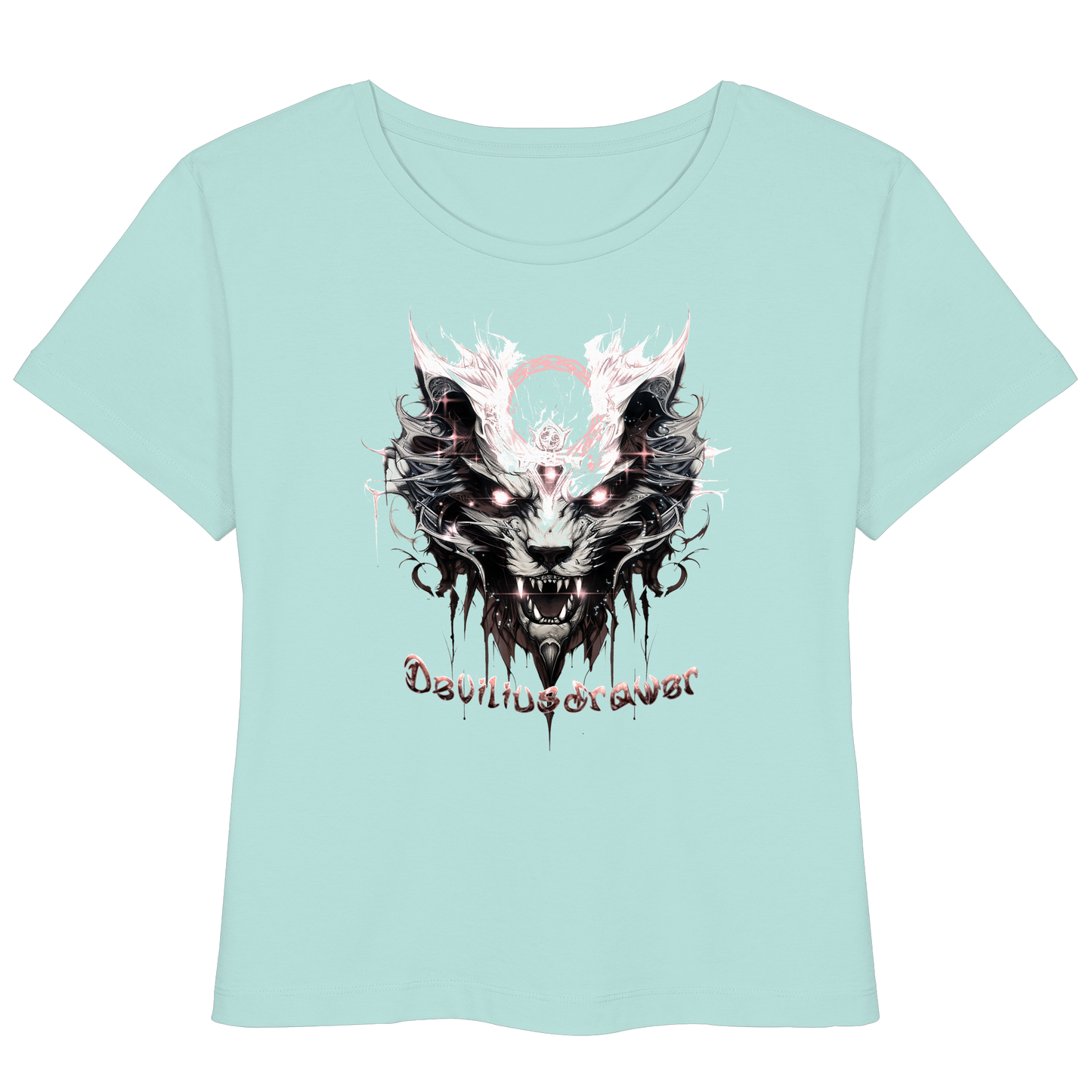 Deviliusdrawer Demonic Glow Cat - Womens Organic Lightweight T-Shirt