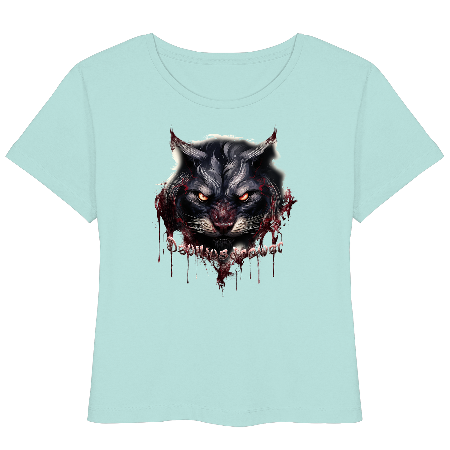 Deviliusdrawer Badass Cat - Womens Organic Lightweight T-Shirt