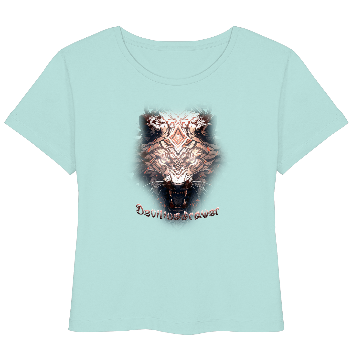 Deviliusdrawer Gold Metal Tiger - Womens Organic Lightweight T-Shirt
