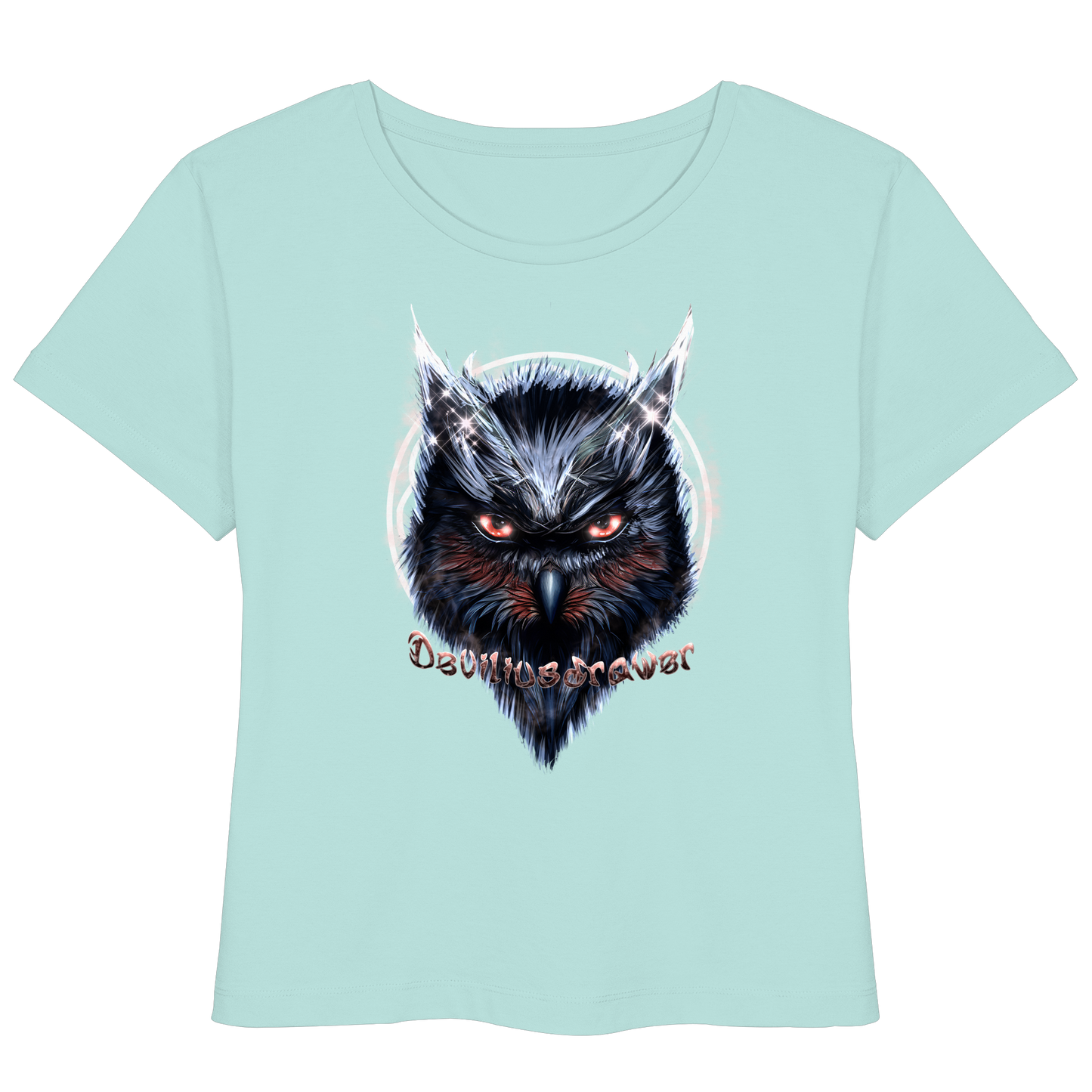 Deviliusdrawer Fire Owl - Womens Organic Lightweight T-Shirt