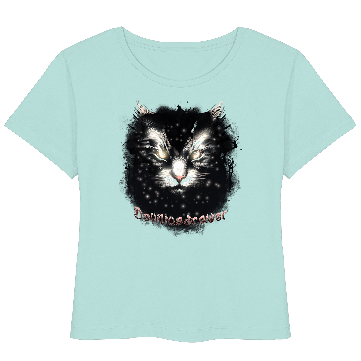 Deviliusdrawer Star Cat - Womens Organic Lightweight T-Shirt