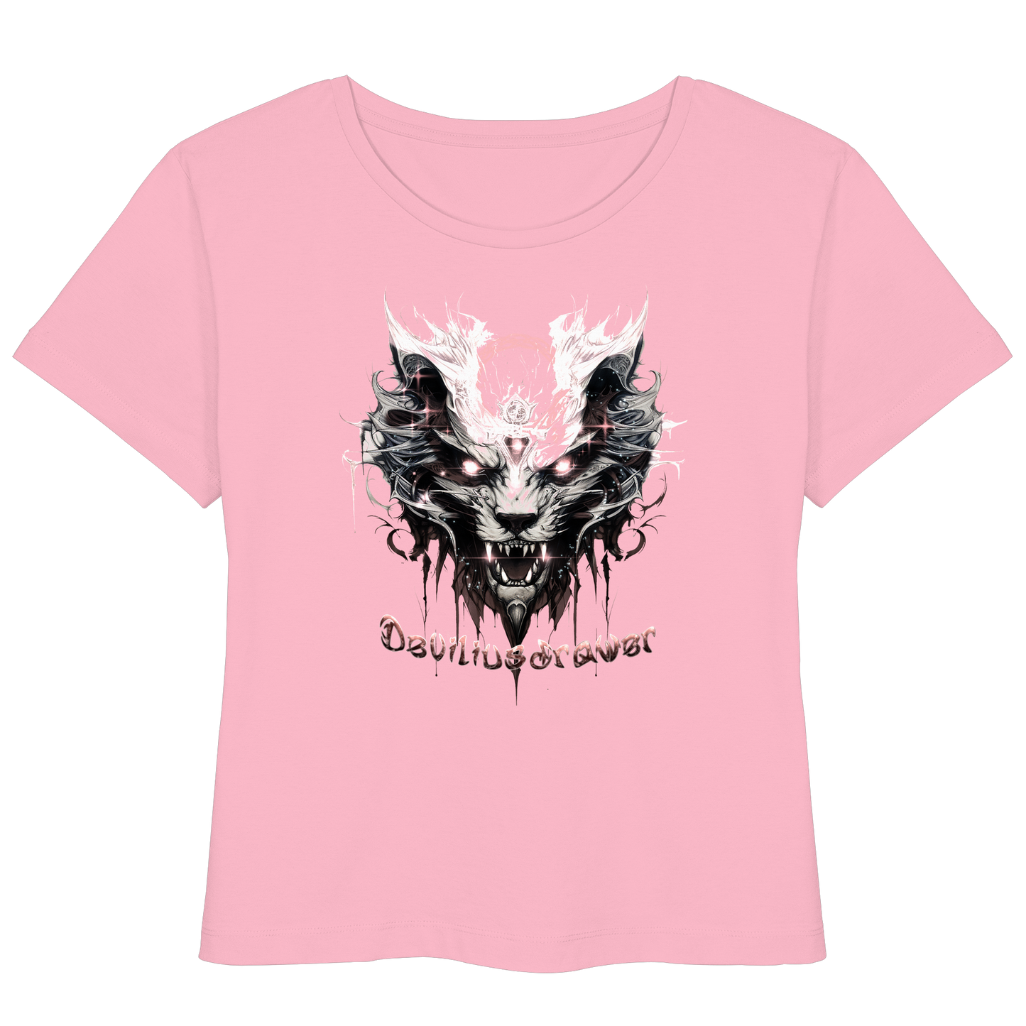 Deviliusdrawer Demonic Glow Cat - Womens Organic Lightweight T-Shirt