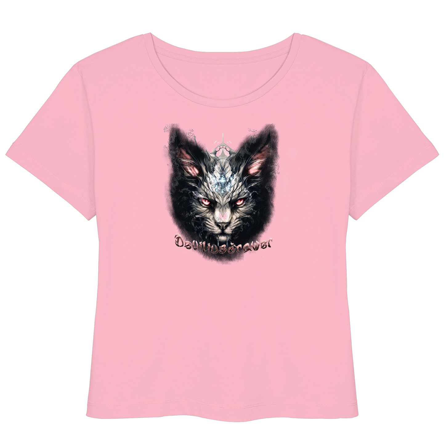 Deviliusdrawer Myshtical Redeyed Cat - Womens Organic Lightweight T-Shirt