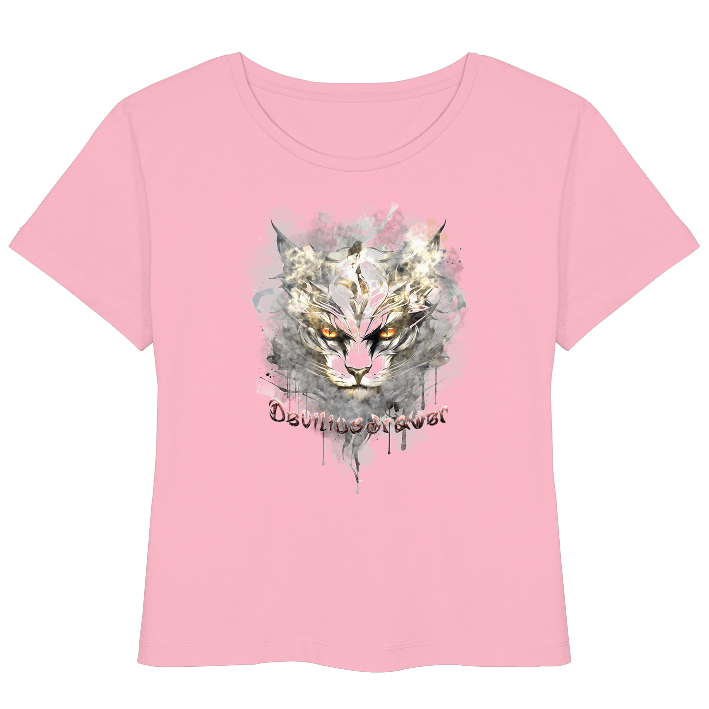 Deviliusdrawer White Catgod - Womens Organic Lightweight T-Shirt