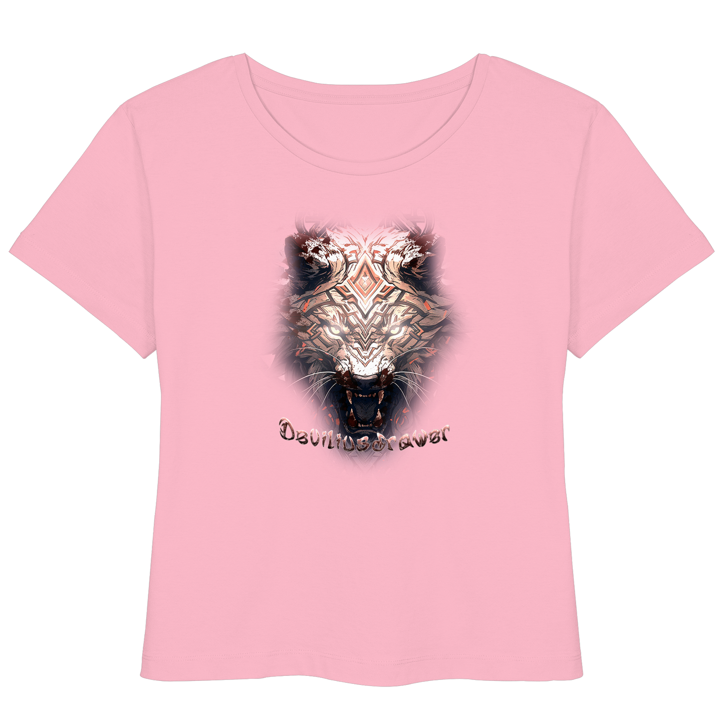 Deviliusdrawer Gold Metal Tiger - Womens Organic Lightweight T-Shirt
