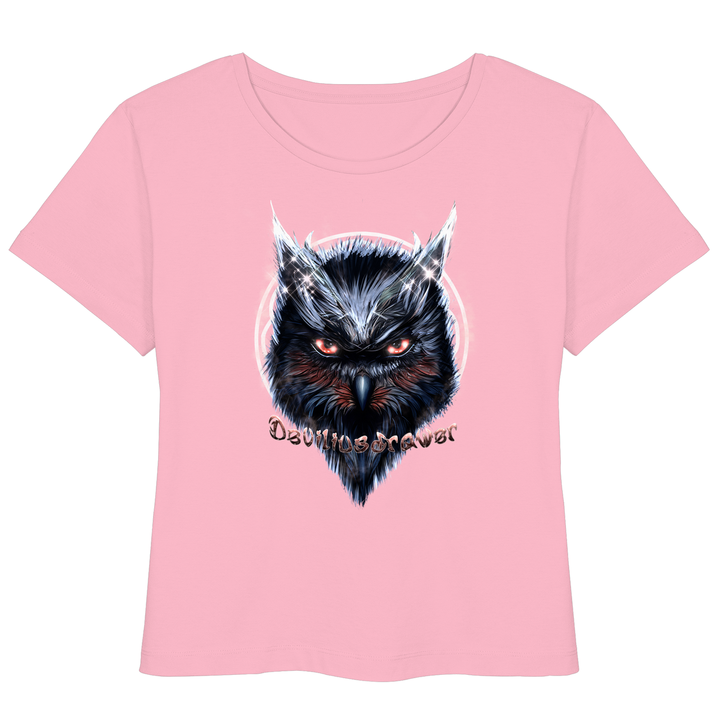 Deviliusdrawer Fire Owl - Womens Organic Lightweight T-Shirt