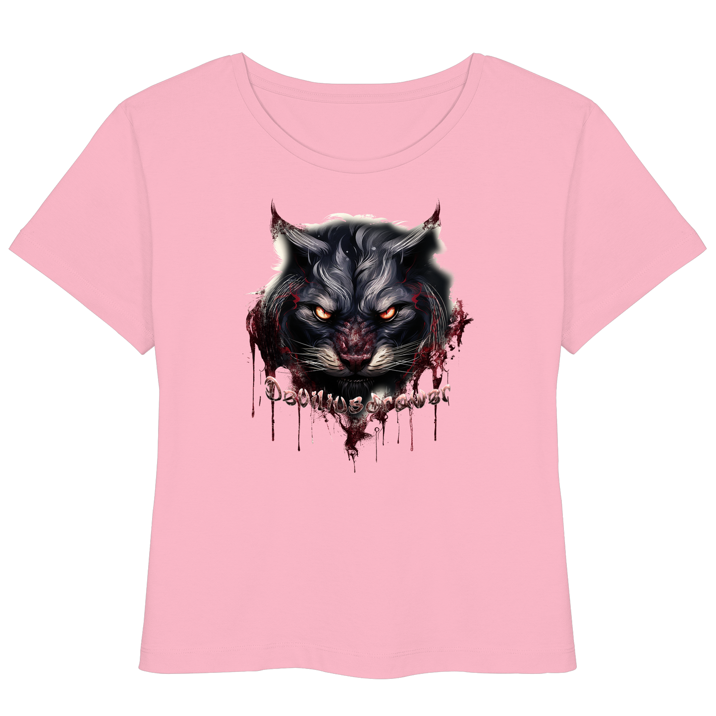Deviliusdrawer Badass Cat - Womens Organic Lightweight T-Shirt