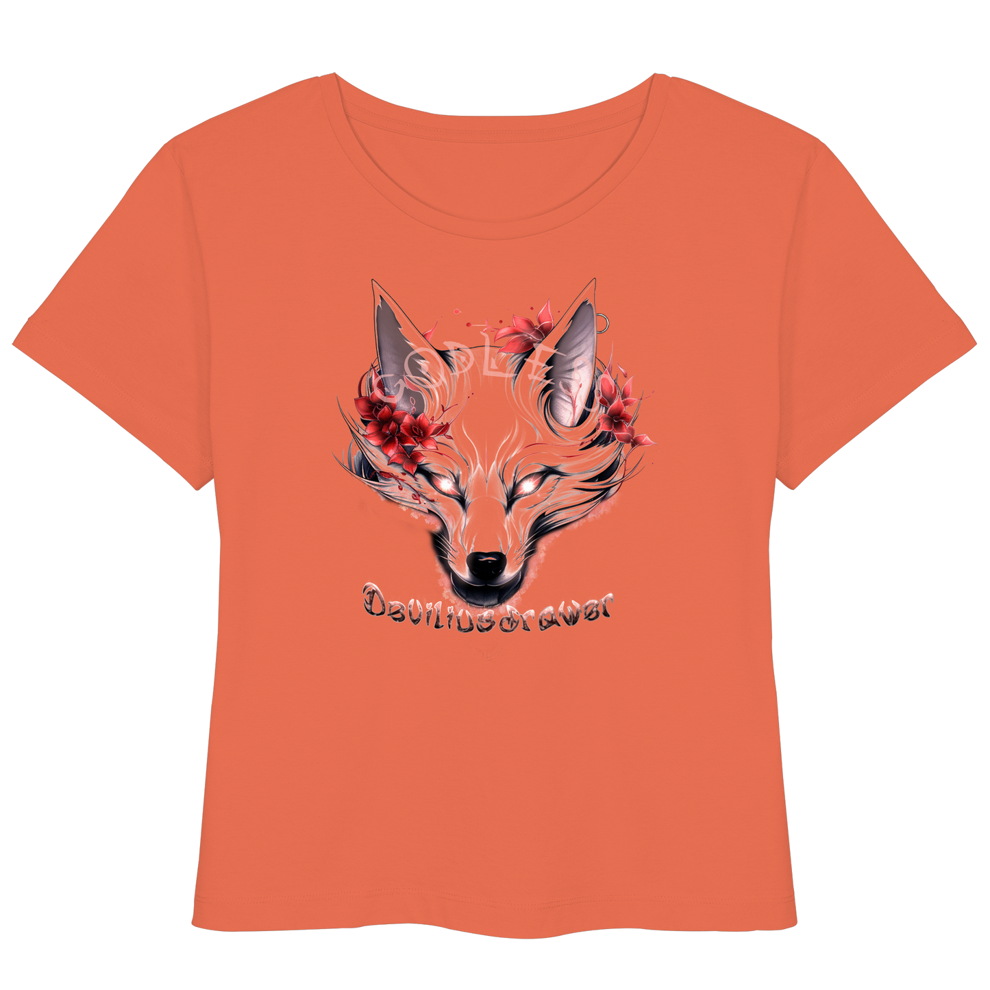 Deviliusdrawer Kitsune Wolf - Womens Organic Lightweight T-Shirt