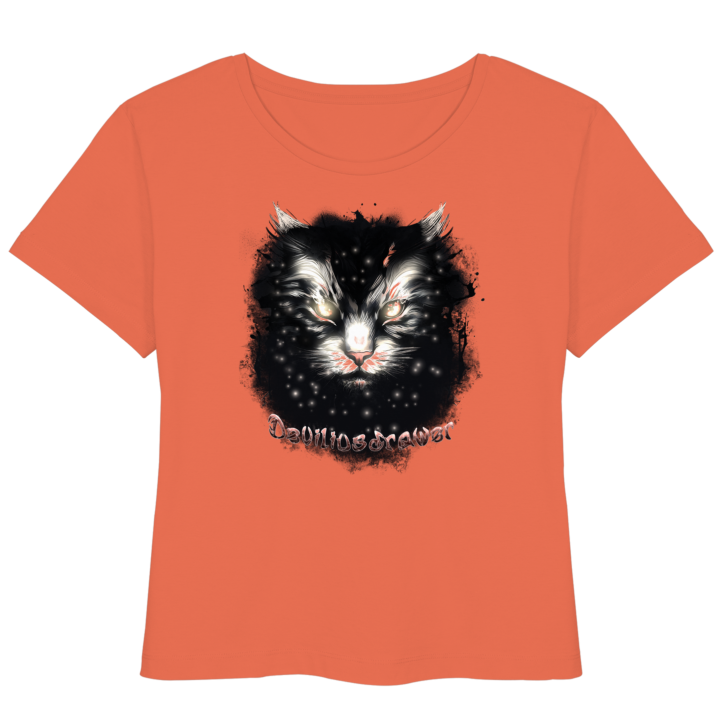 Deviliusdrawer Star Cat - Womens Organic Lightweight T-Shirt
