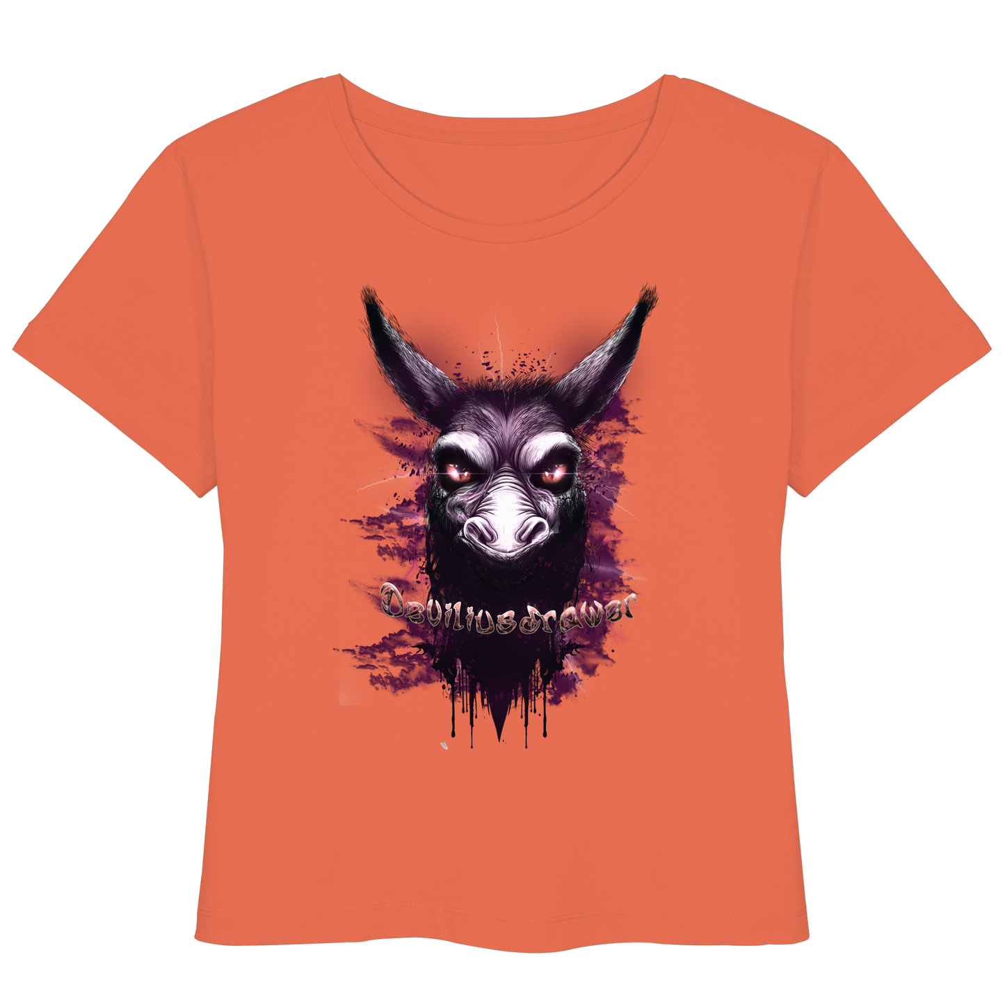 Deviliusdrawer Purple Donkey - Womens Organic Lightweight T-Shirt
