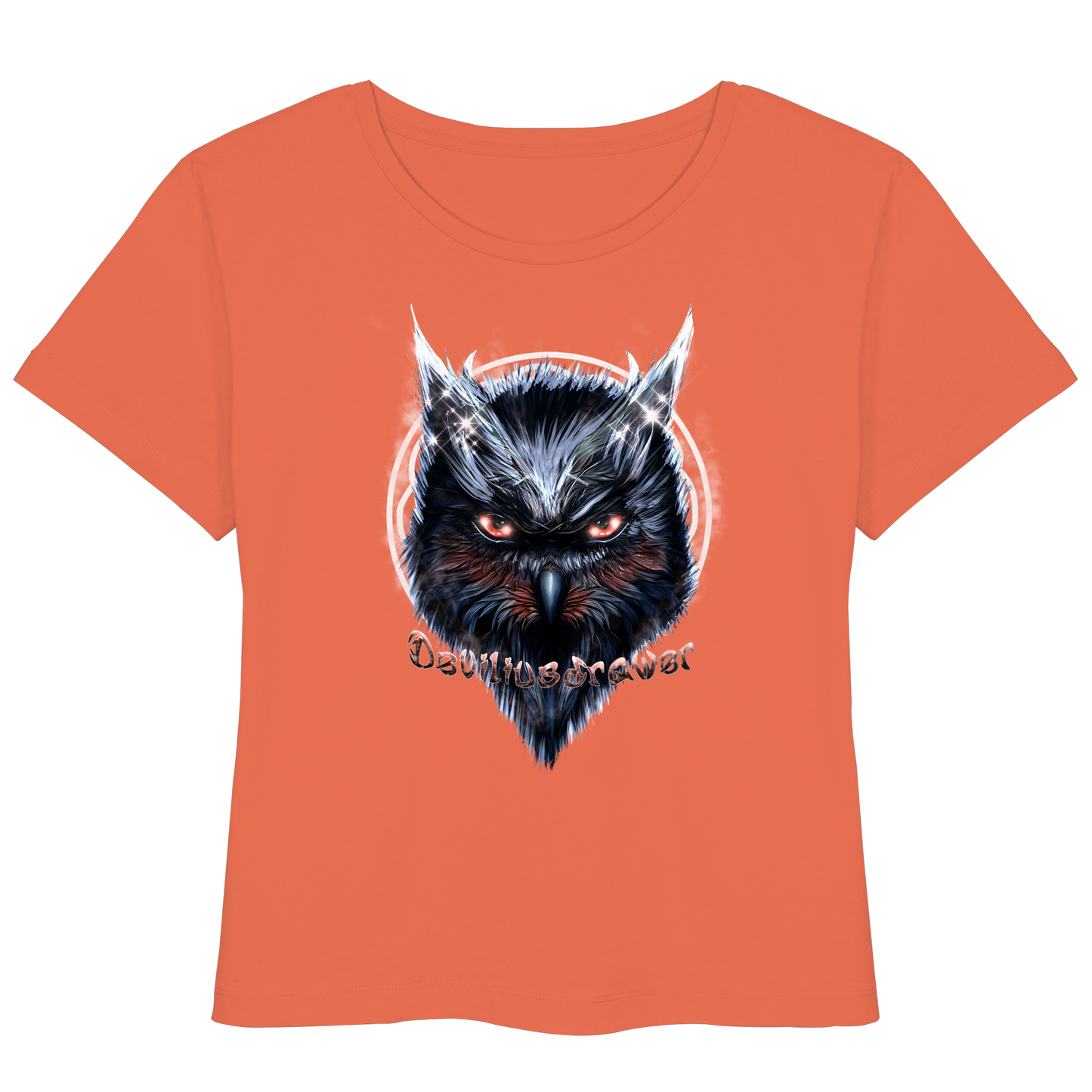 Deviliusdrawer Fire Owl - Womens Organic Lightweight T-Shirt