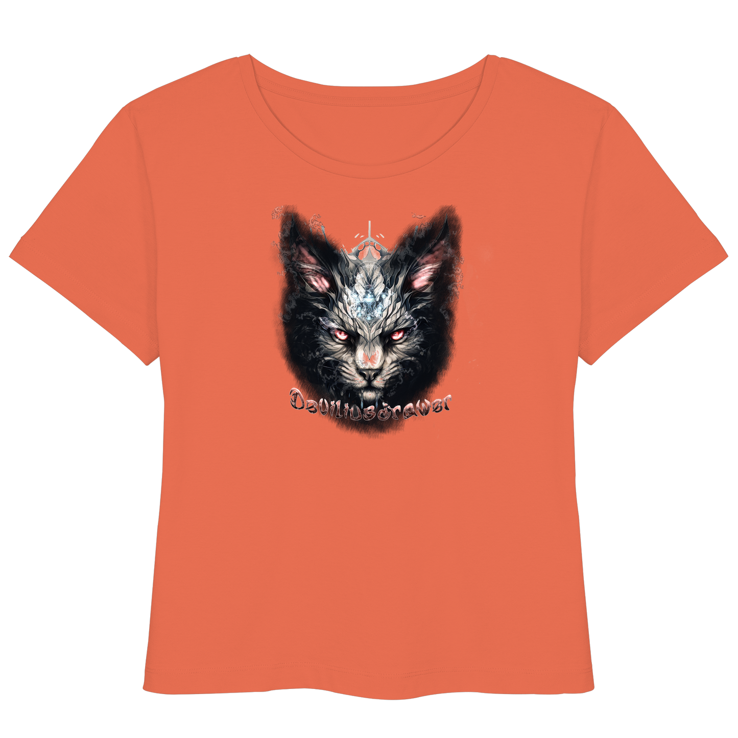 Deviliusdrawer Myshtical Redeyed Cat - Womens Organic Lightweight T-Shirt