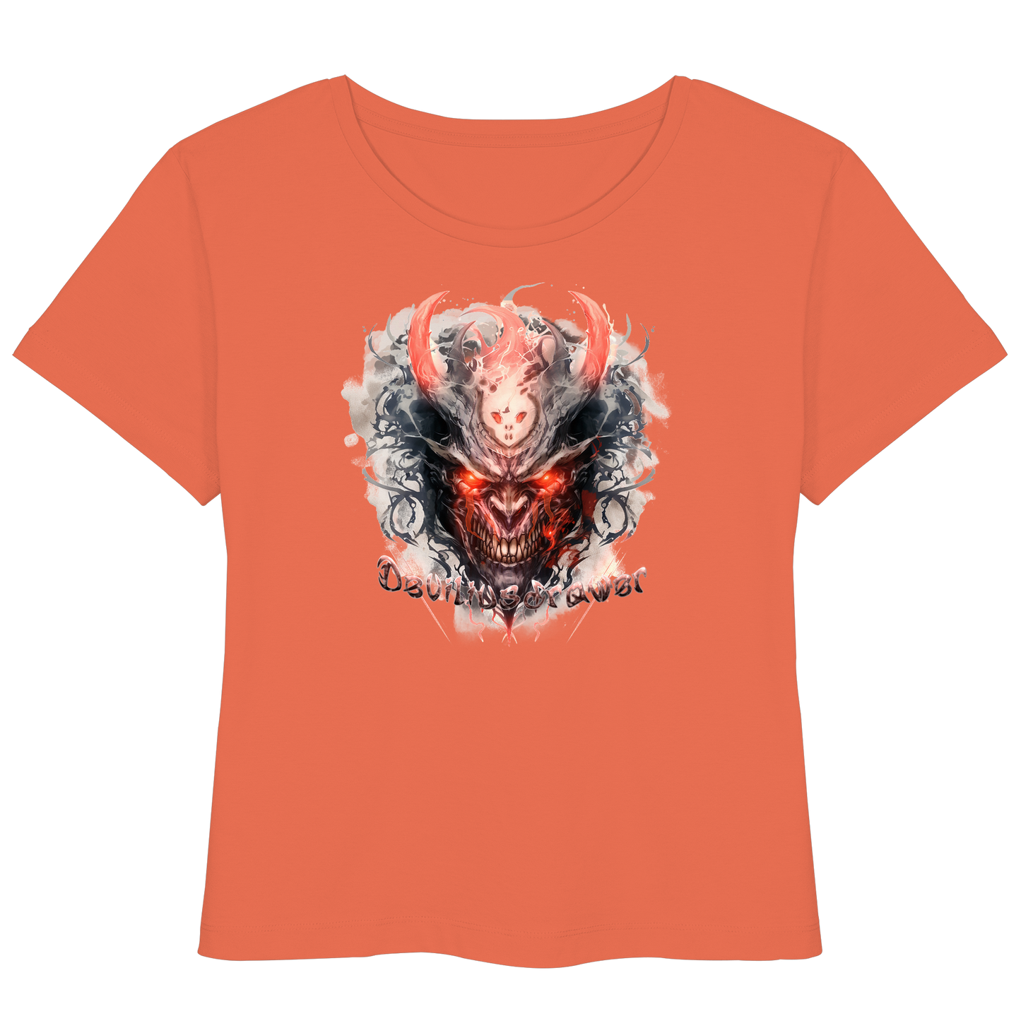 Deviliusdrawer Red Horn Devil - Womens Organic Lightweight T-Shirt