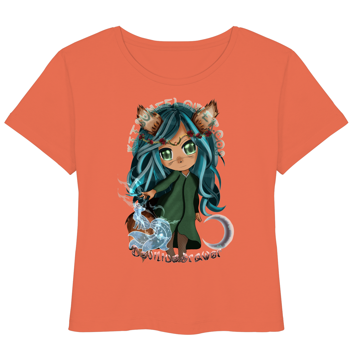 Deviliusdrawer Kitsuneflower - Womens Organic Lightweight T-Shirt