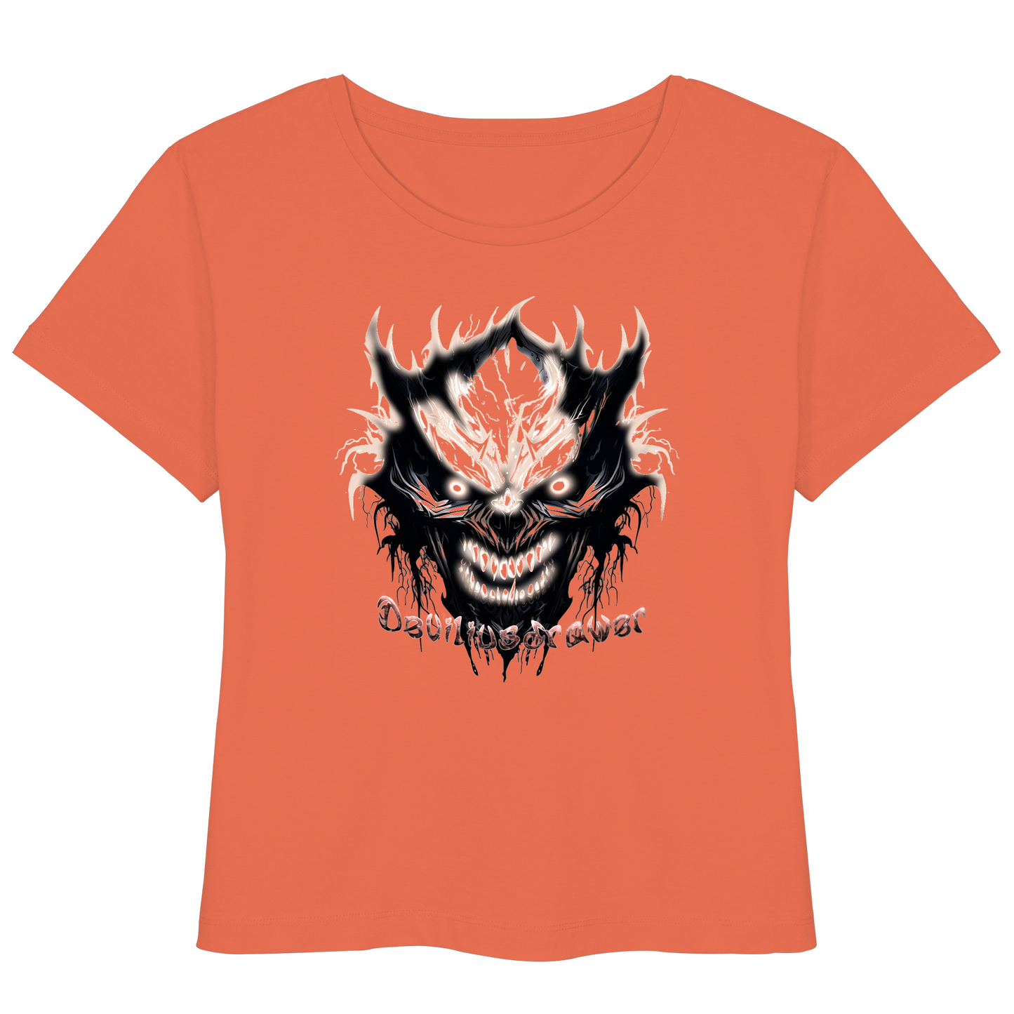 Deviliusdrawer Crazy Glow Devil - Womens Organic Lightweight T-Shirt