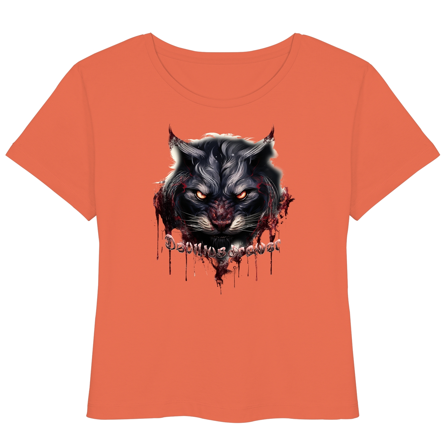 Deviliusdrawer Badass Cat - Womens Organic Lightweight T-Shirt