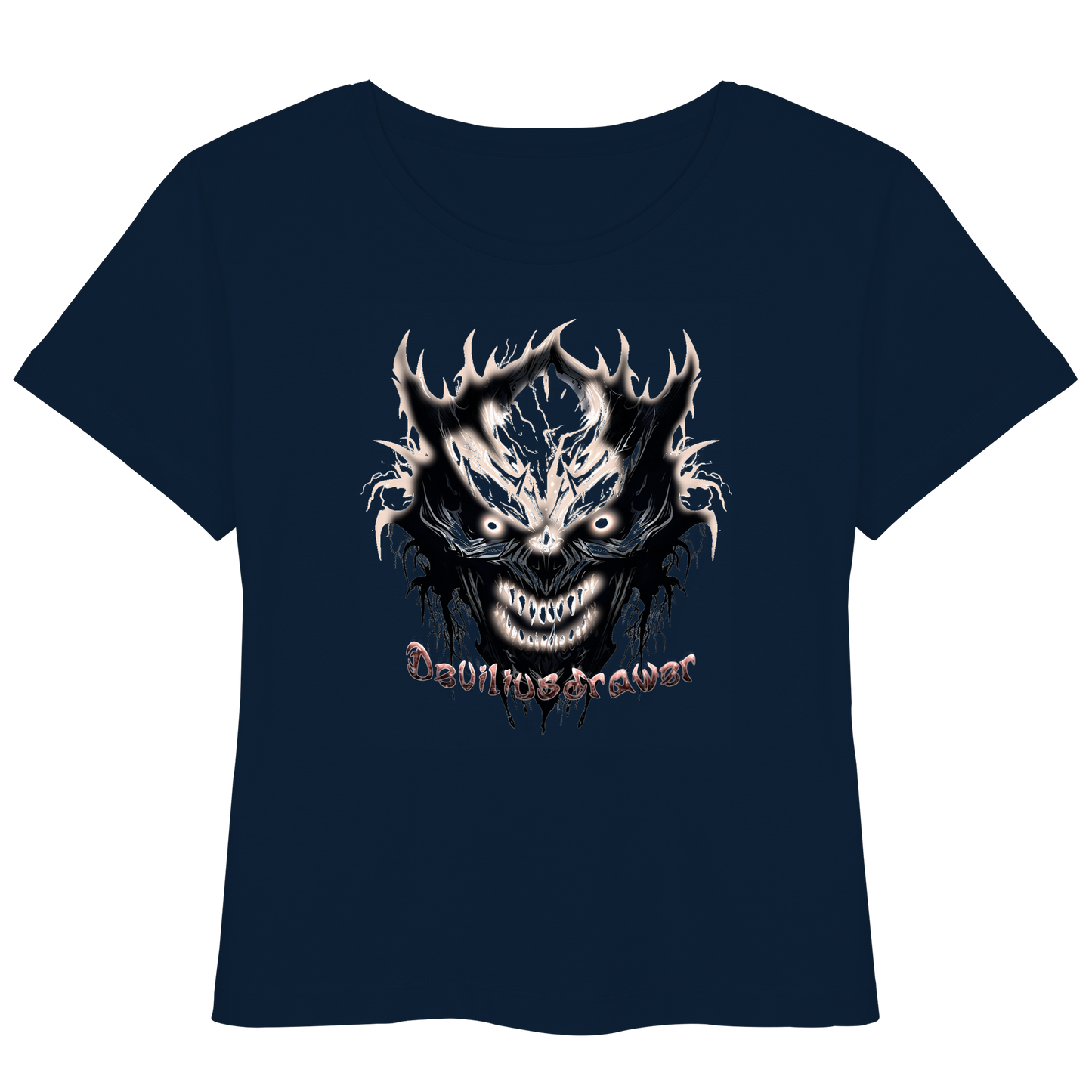 Deviliusdrawer Crazy Glow Devil - Womens Organic Lightweight T-Shirt