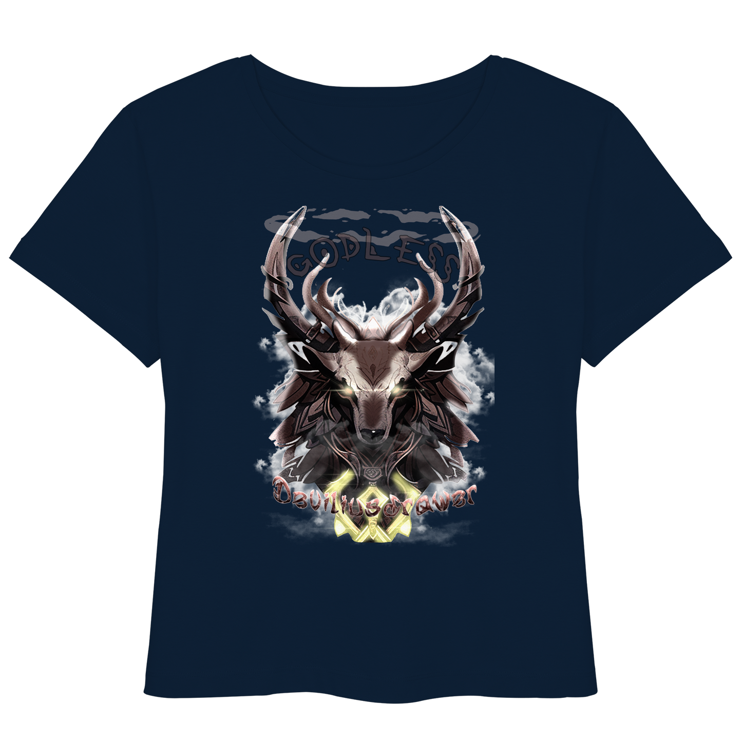 Deviliusdrawer Godless Deer - Womens Organic Lightweight T-Shirt
