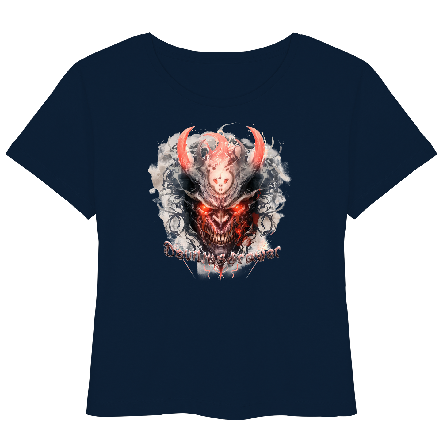 Deviliusdrawer Red Horn Devil - Womens Organic Lightweight T-Shirt