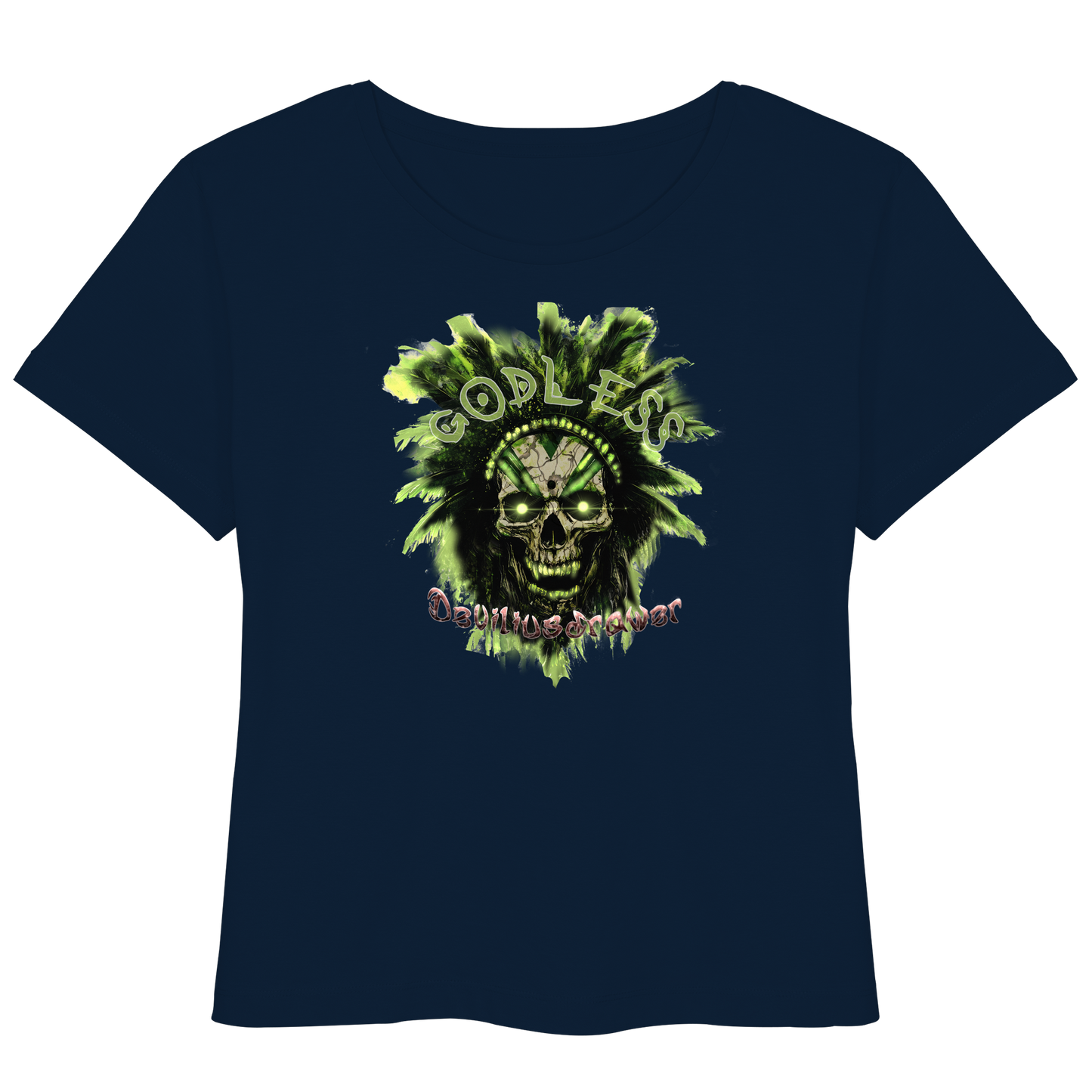 Deviliusdrawer Godless Skull - Womens Organic Lightweight T-Shirt