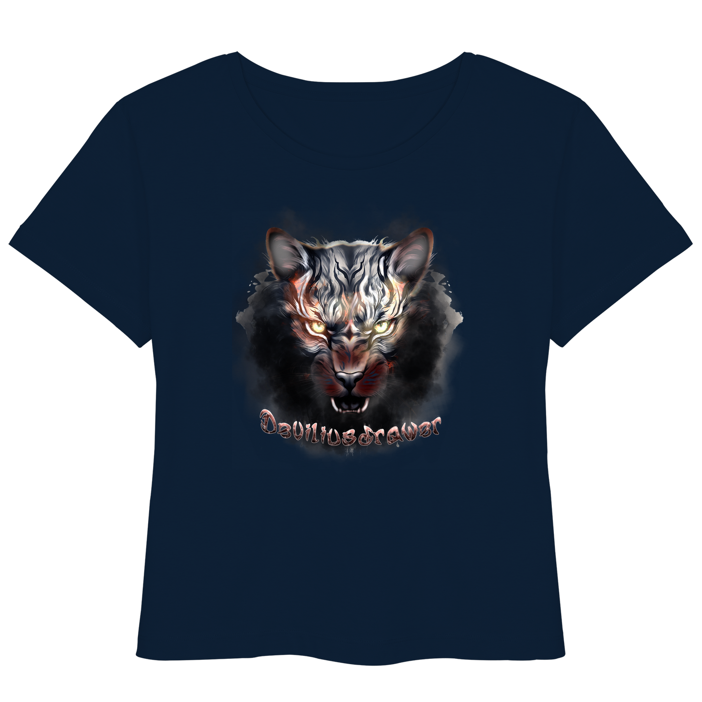 Deviliusdrawer Smoke Tiger - Womens Organic Lightweight T-Shirt