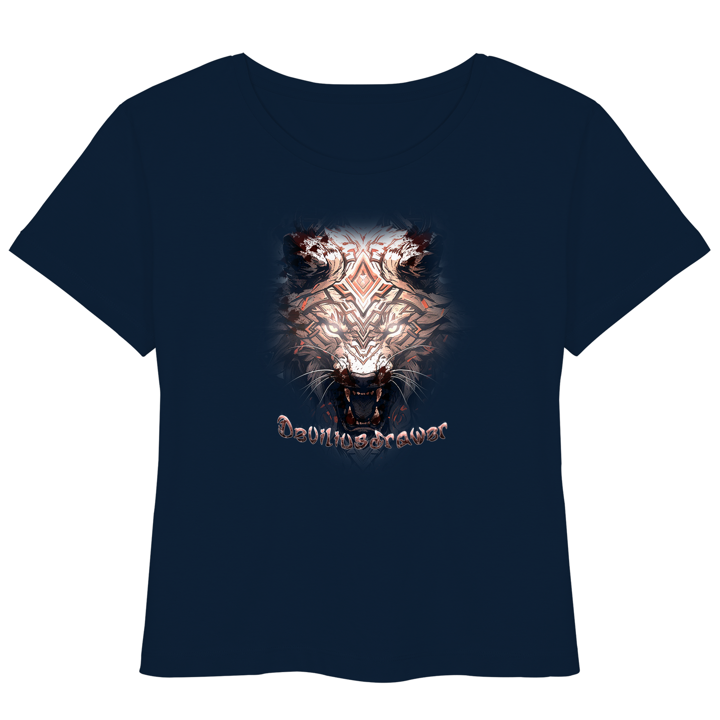 Deviliusdrawer Gold Metal Tiger - Womens Organic Lightweight T-Shirt