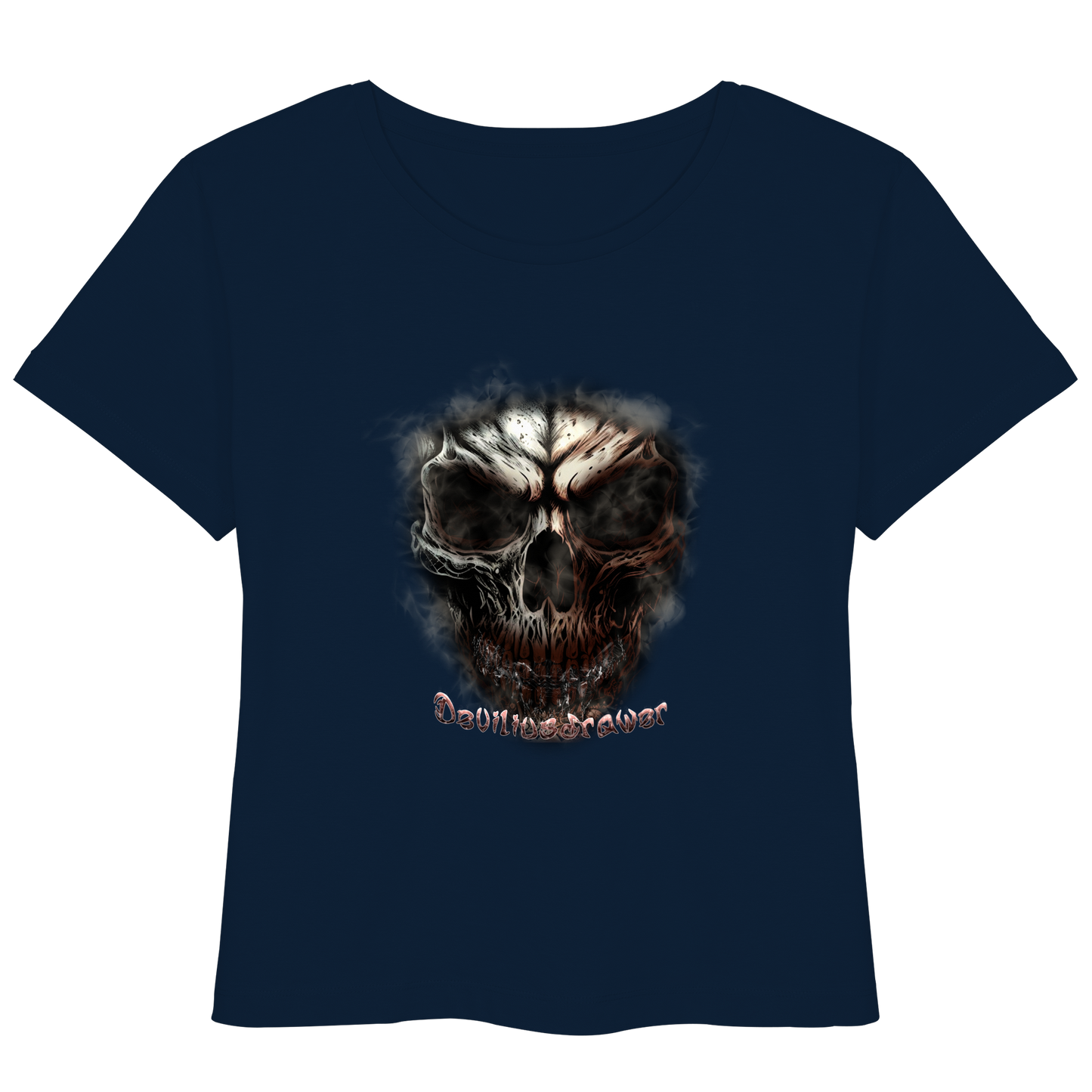 Deviliusdrawer Fire Skeleton - Womens Organic Lightweight T-Shirt