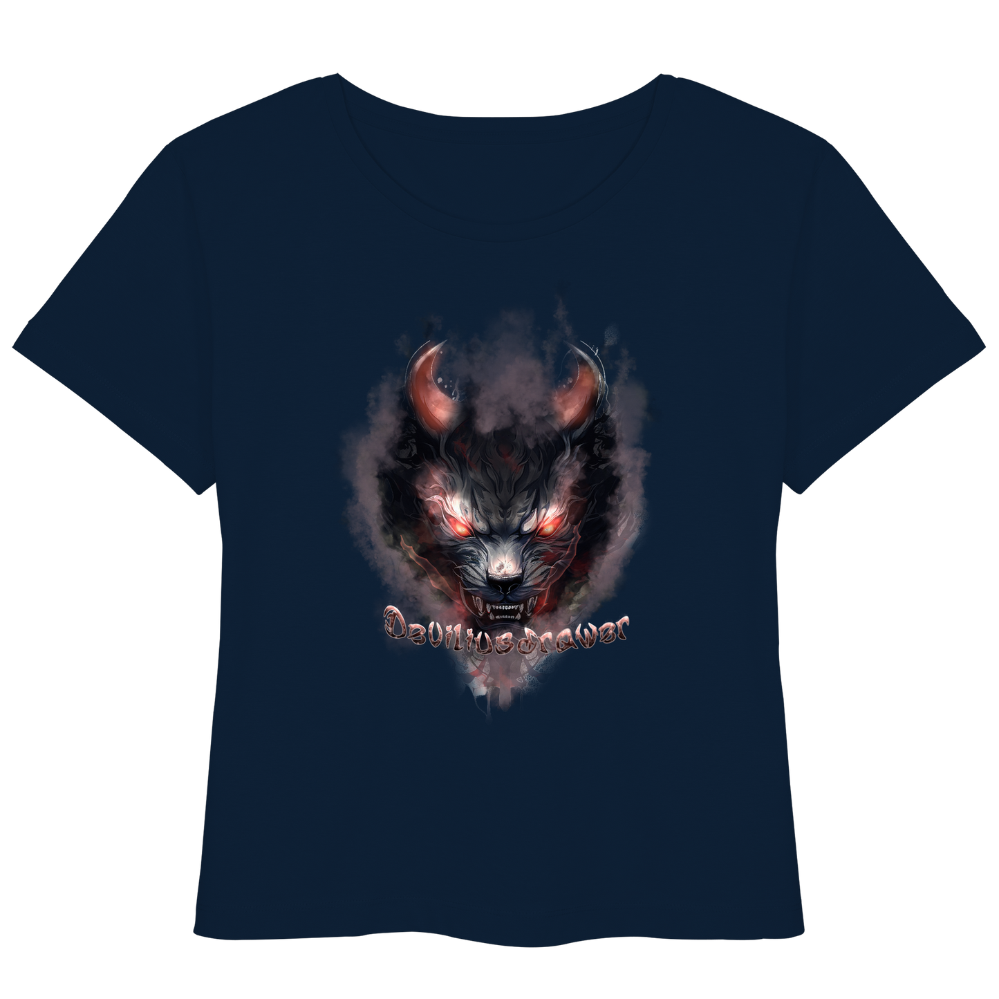 Deviliusdrawer Red Smoked Cat - Womens Organic Lightweight T-Shirt