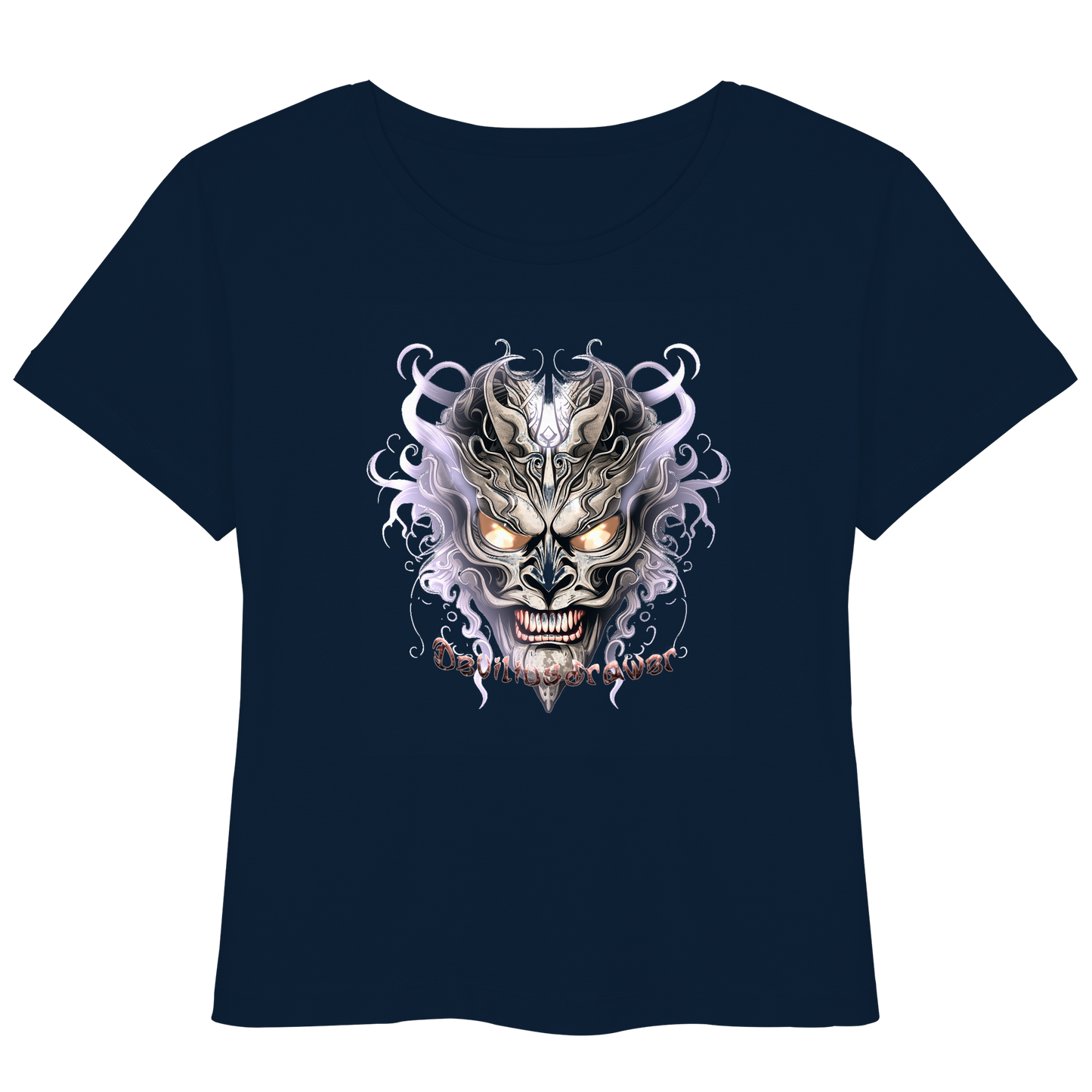 Deviliusdrawer Demon Mask Violet - Womens Organic Lightweight T-Shirt