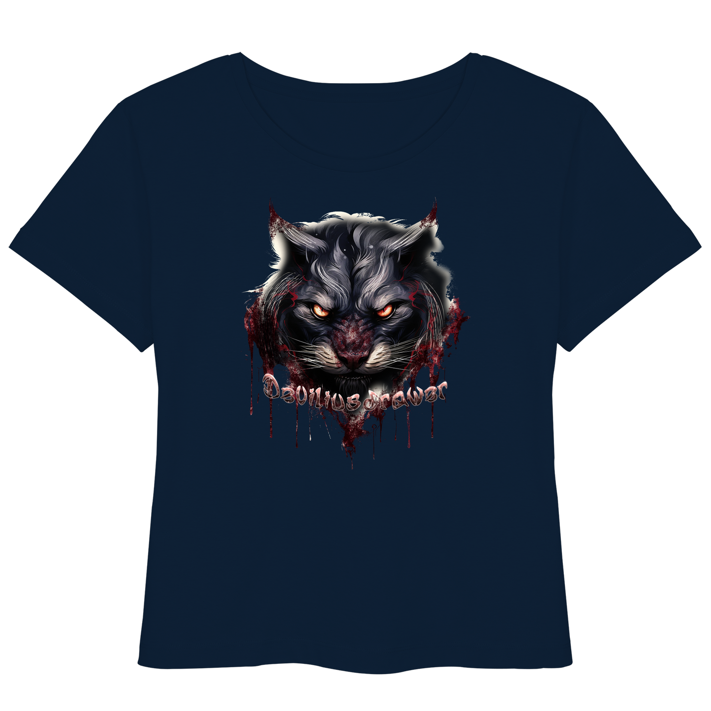 Deviliusdrawer Badass Cat - Womens Organic Lightweight T-Shirt
