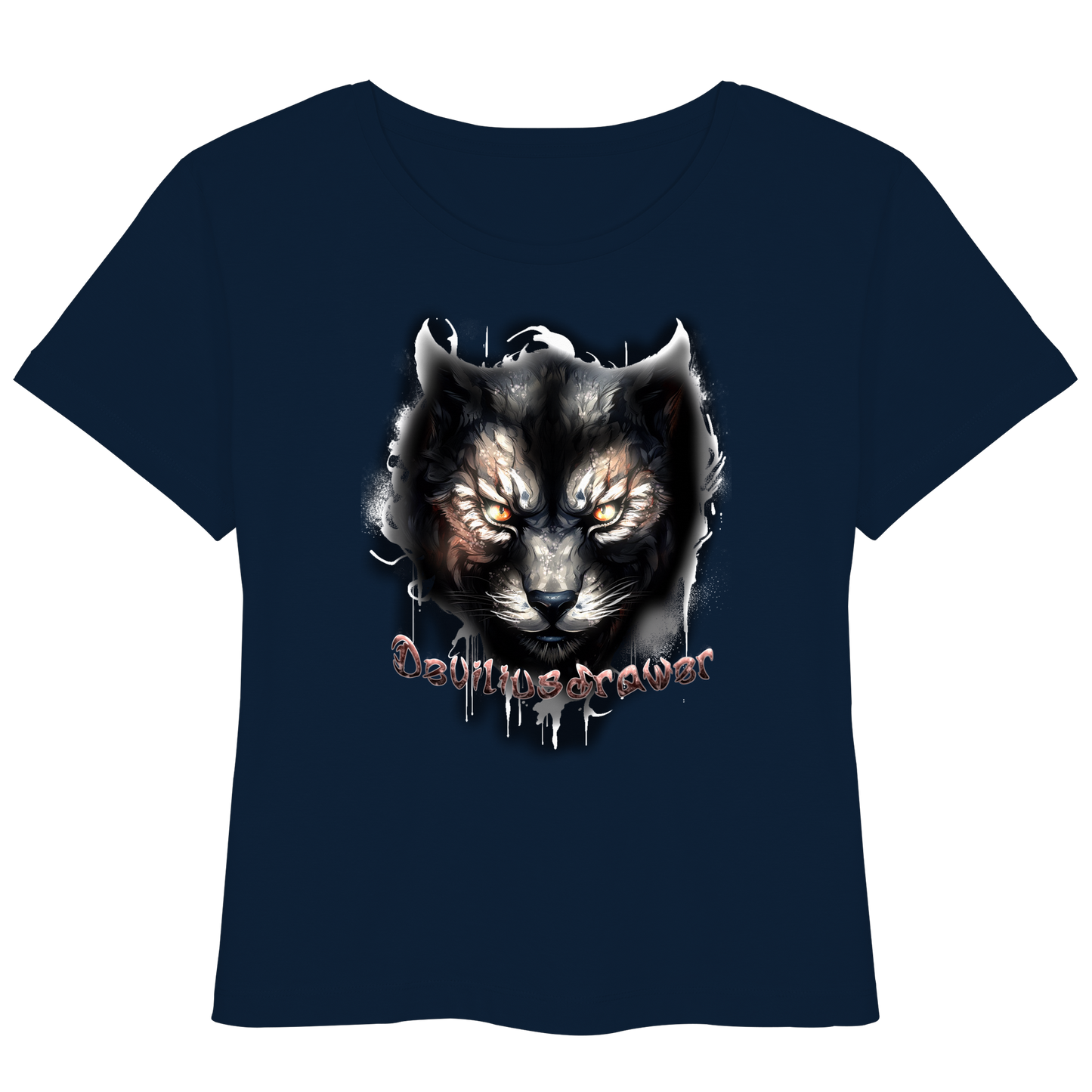 Deviliusdrawer Vampire Cat - Womens Organic Lightweight T-Shirt