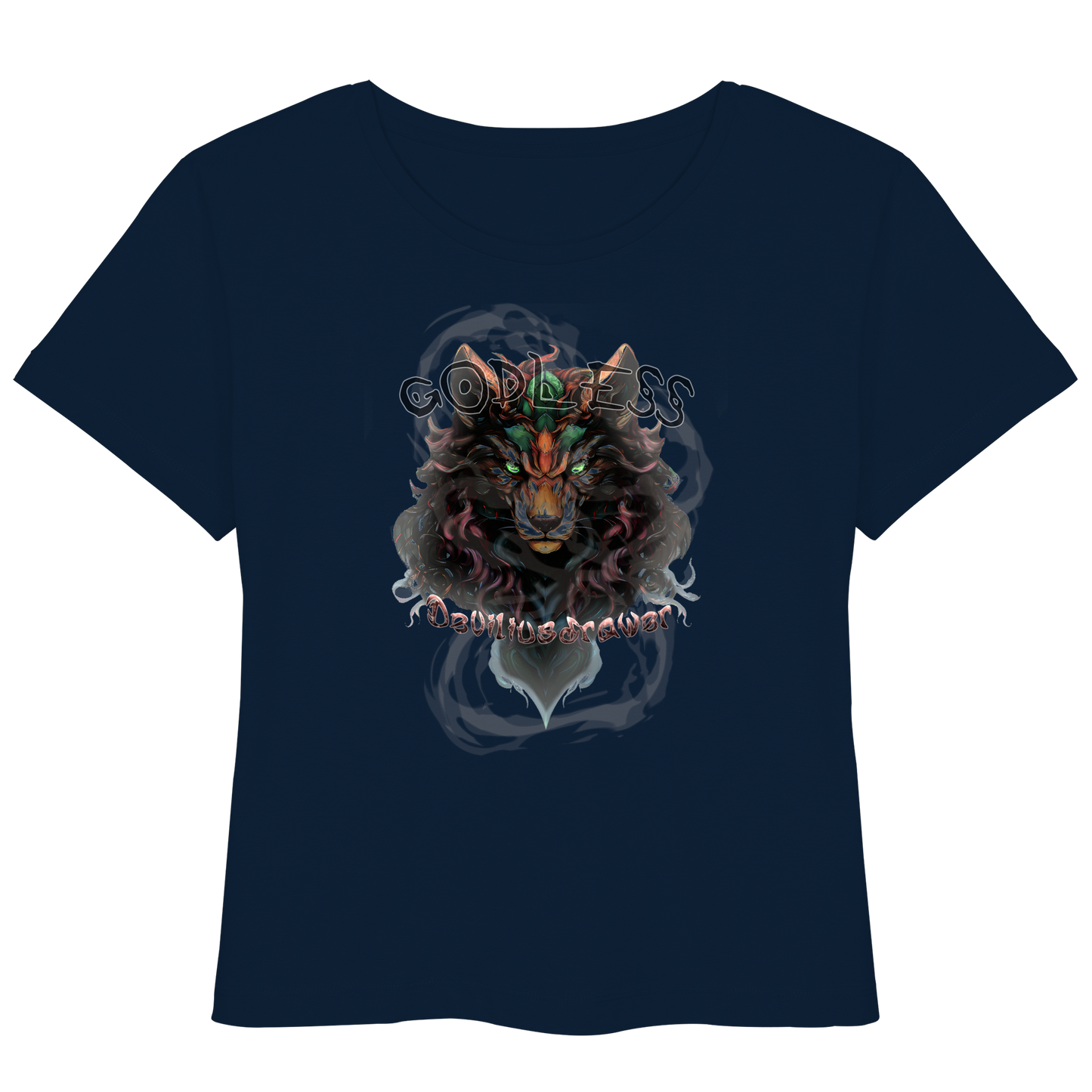 Deviliusdrawer Godless Wolf - Womens Organic Lightweight T-Shirt