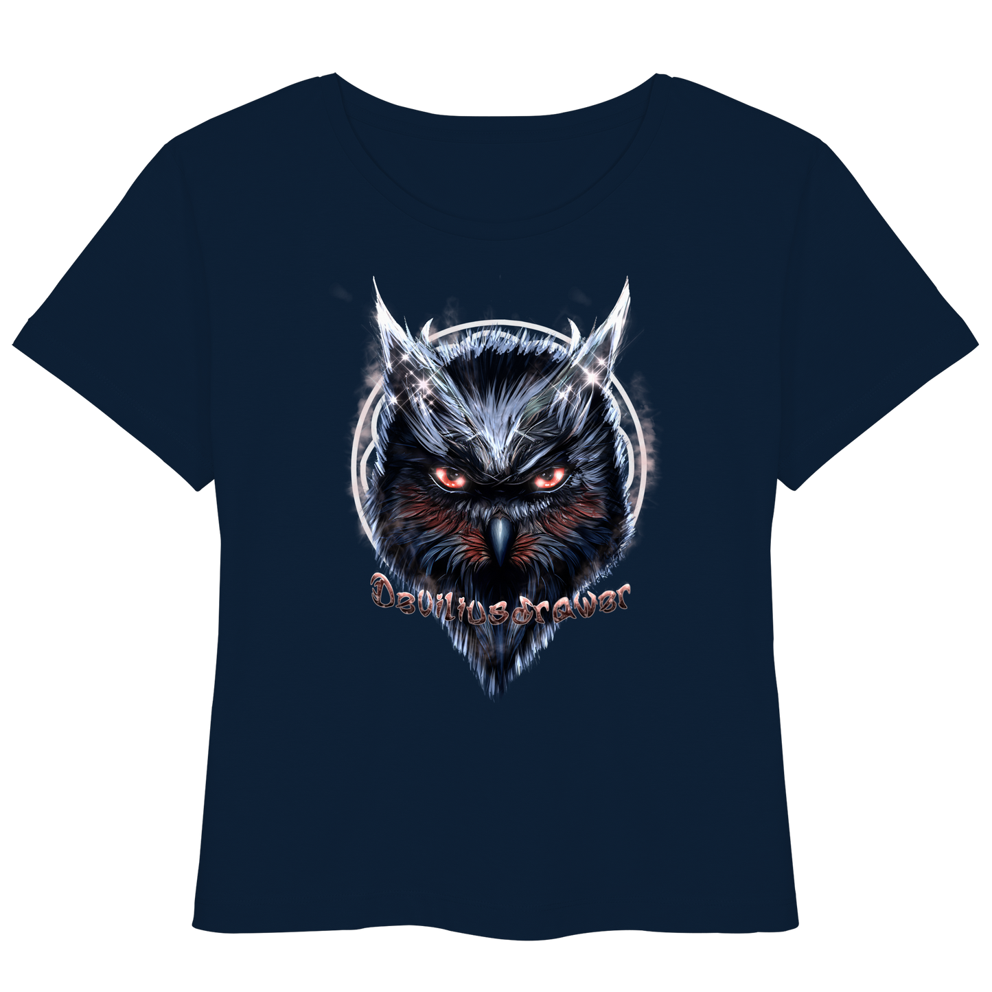 Deviliusdrawer Fire Owl - Womens Organic Lightweight T-Shirt