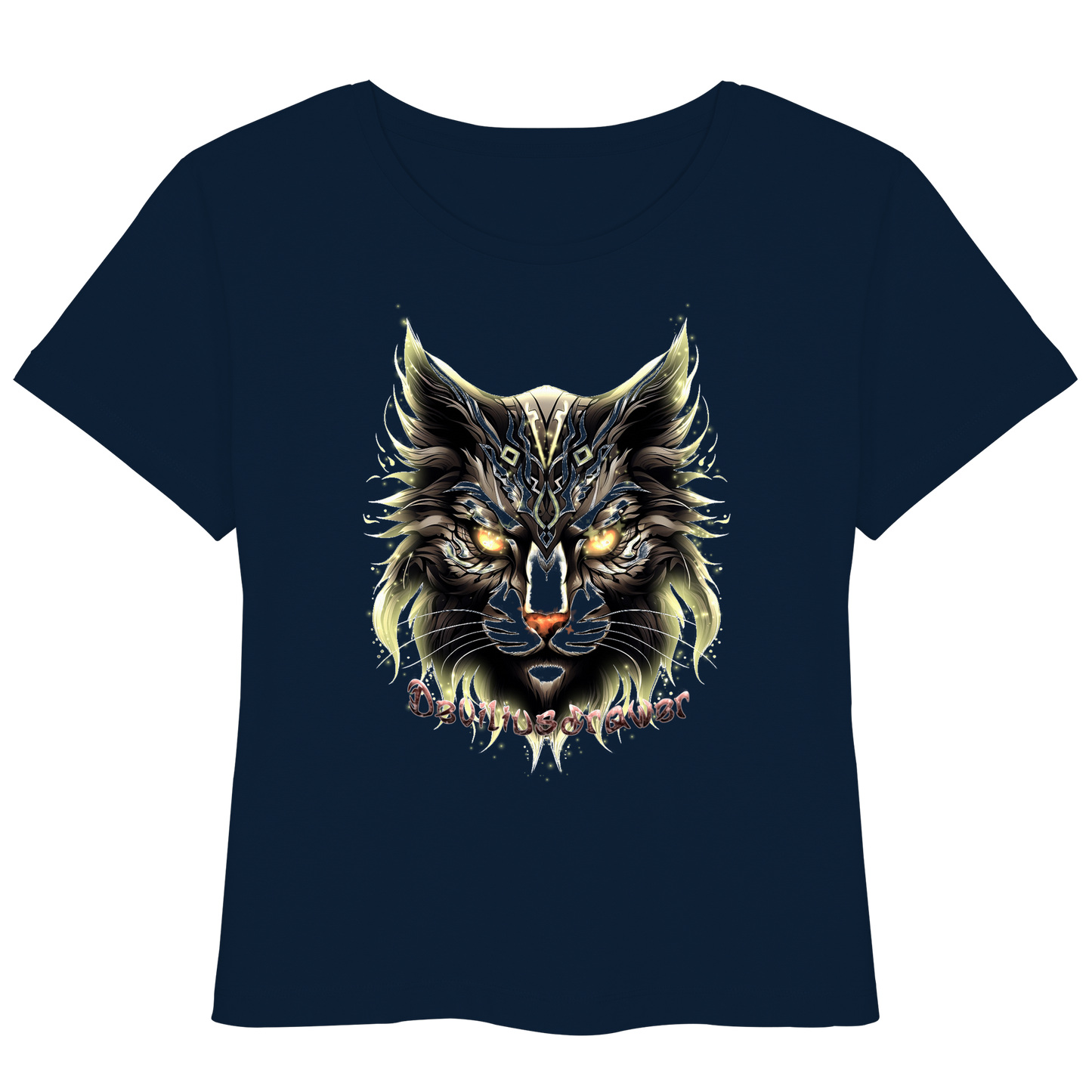 Deviliusdrawer Golden Cat - Womens Organic Lightweight T-Shirt