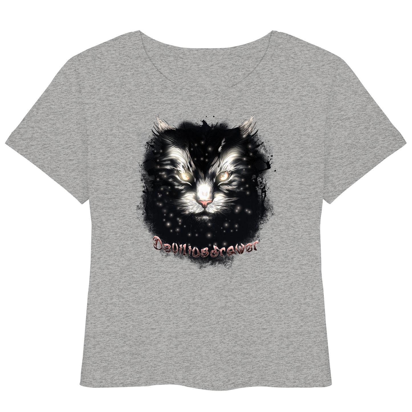 Deviliusdrawer Star Cat - Womens Organic Lightweight T-Shirt