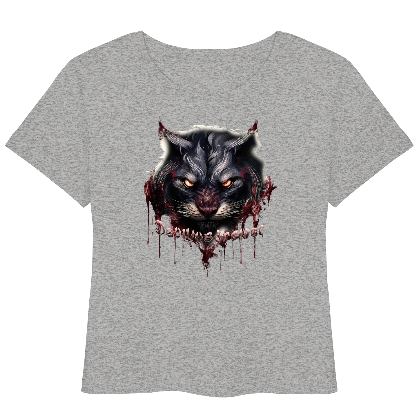 Deviliusdrawer Badass Cat - Womens Organic Lightweight T-Shirt
