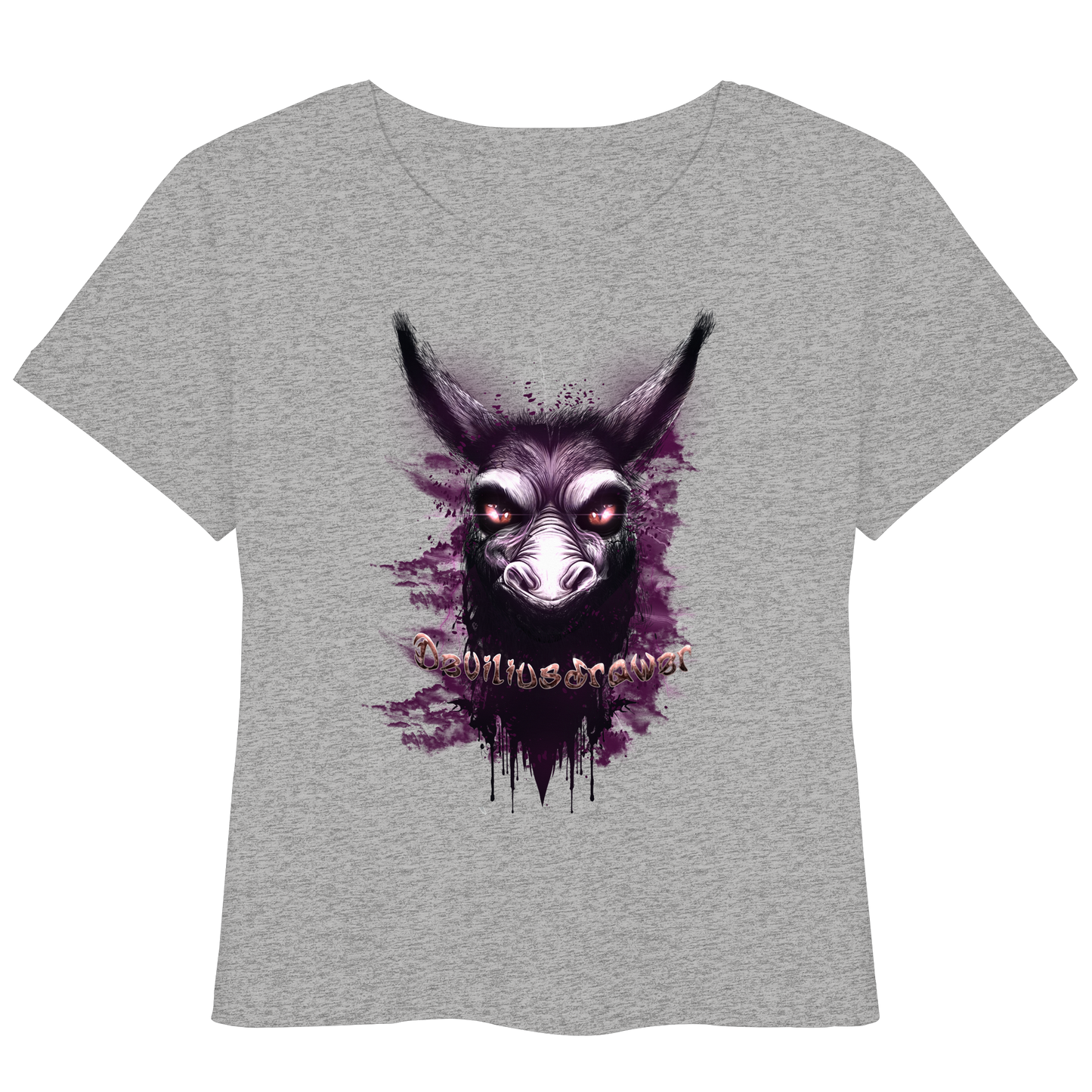 Deviliusdrawer Purple Donkey - Womens Organic Lightweight T-Shirt