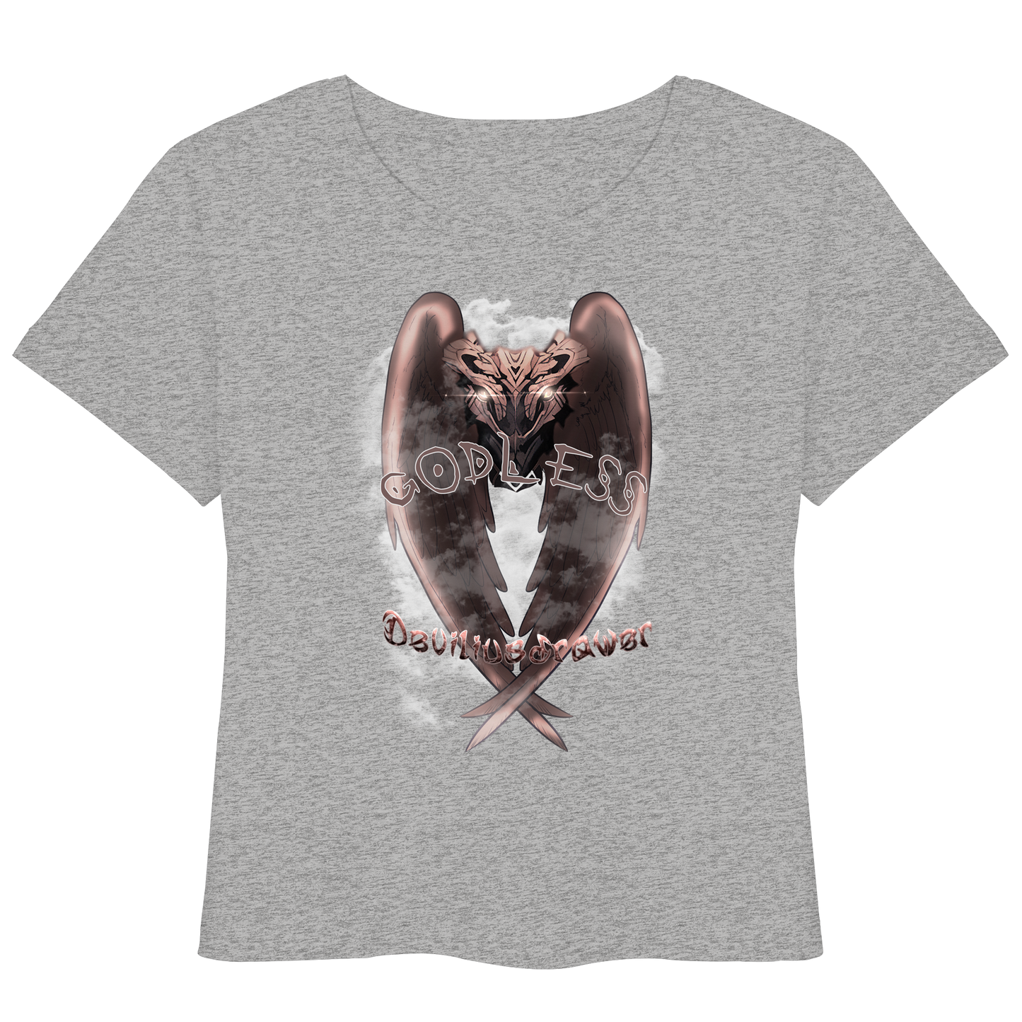 Deviliusdrawer Godless Owl - Womens Organic Lightweight T-Shirt