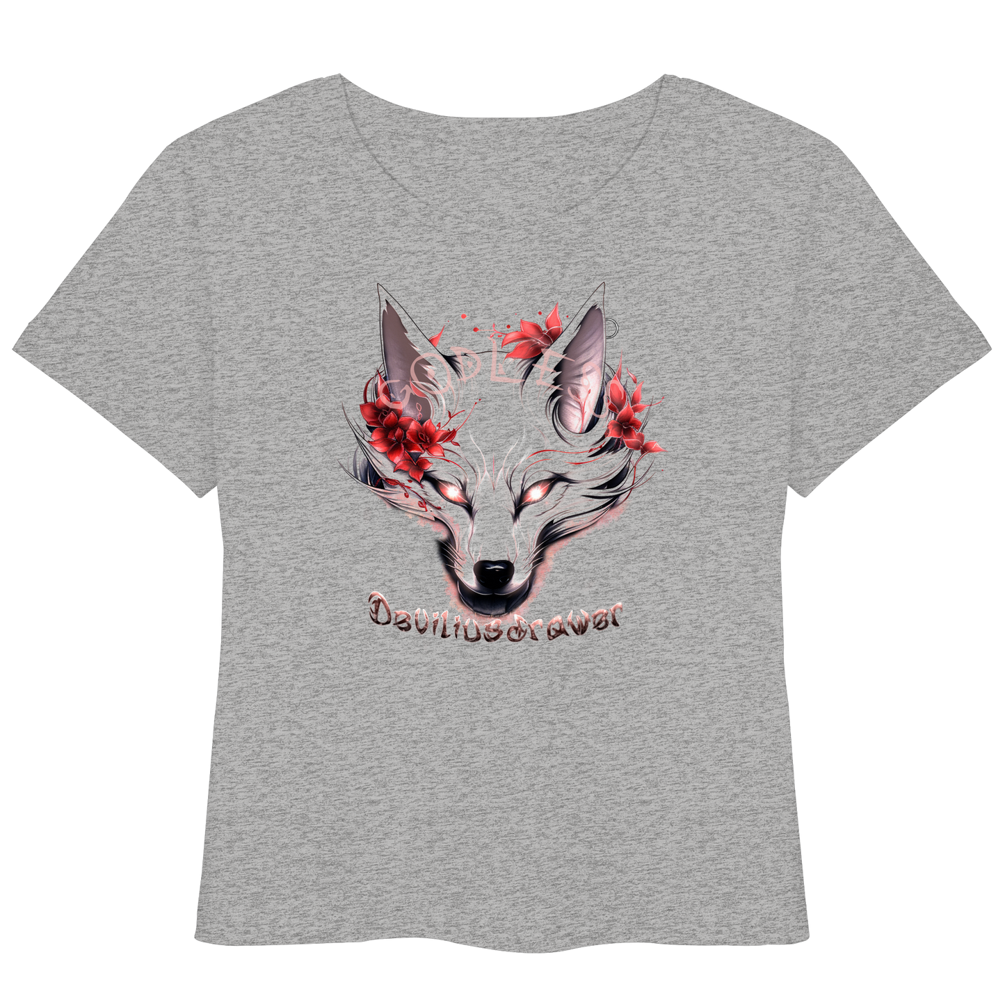 Deviliusdrawer Kitsune Wolf - Womens Organic Lightweight T-Shirt