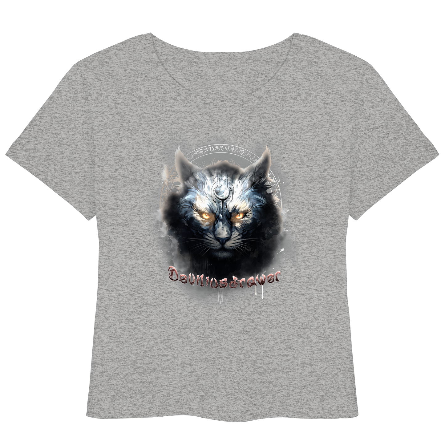 Deviliusdrawer Mysthic Cat - Womens Organic Lightweight T-Shirt