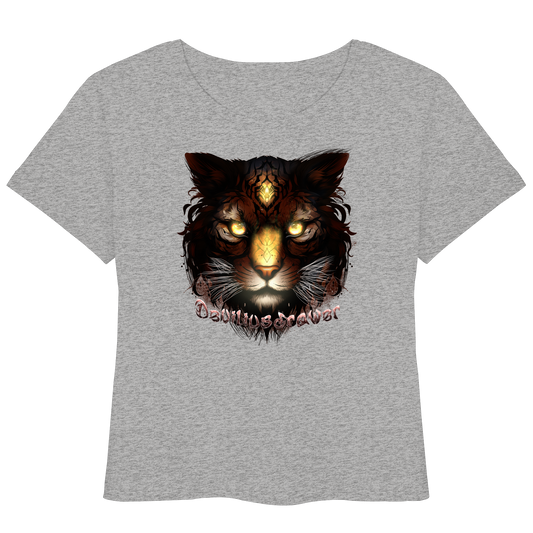 Deviliusdrawer Gold Tigercat - Womens Organic Lightweight T-Shirt