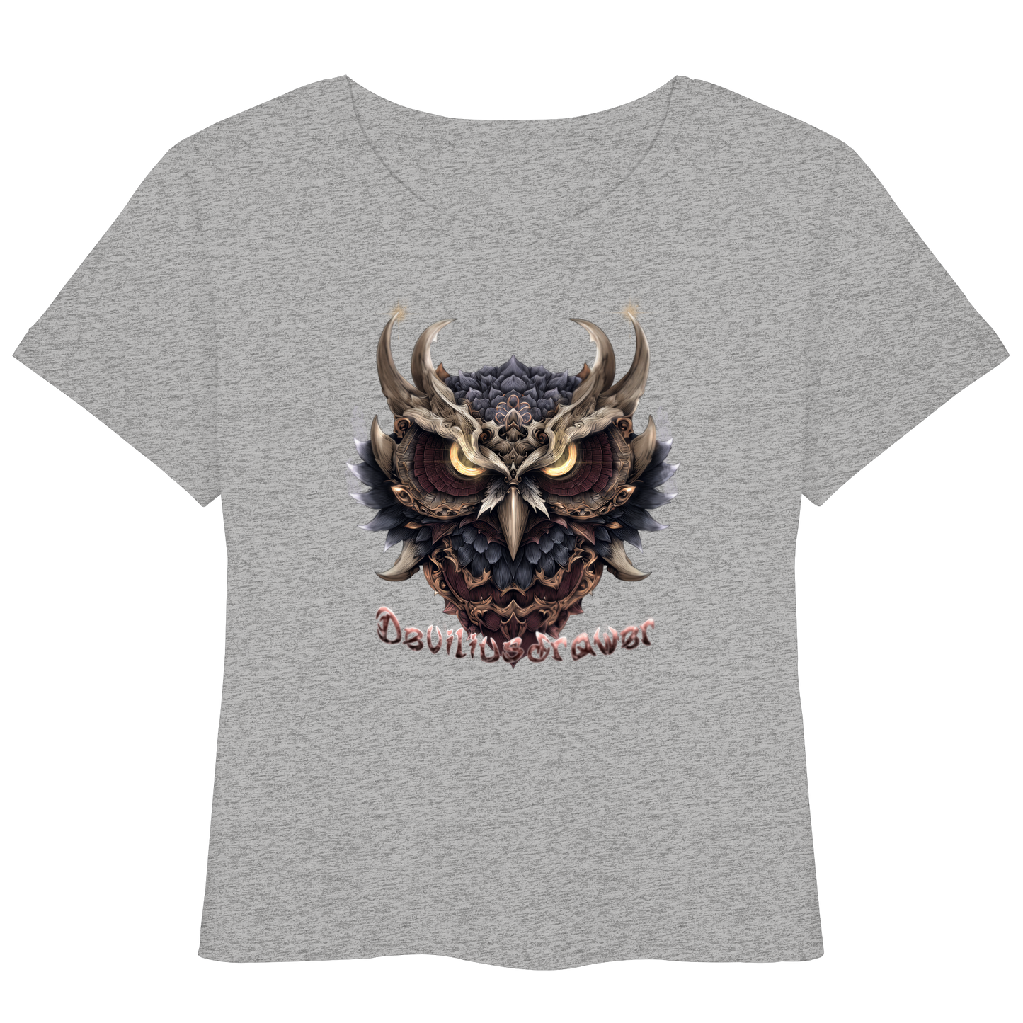 Deviliusdrawer Golden Owl - Womens Organic Lightweight T-Shirt