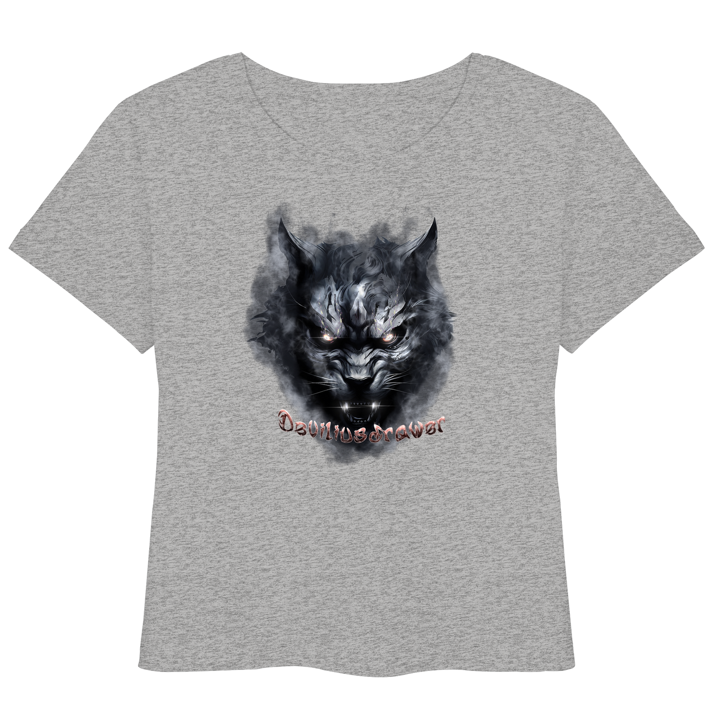 Deviliusdrawer Dark Beast Tiger  - Womens Organic Lightweight T-Shirt