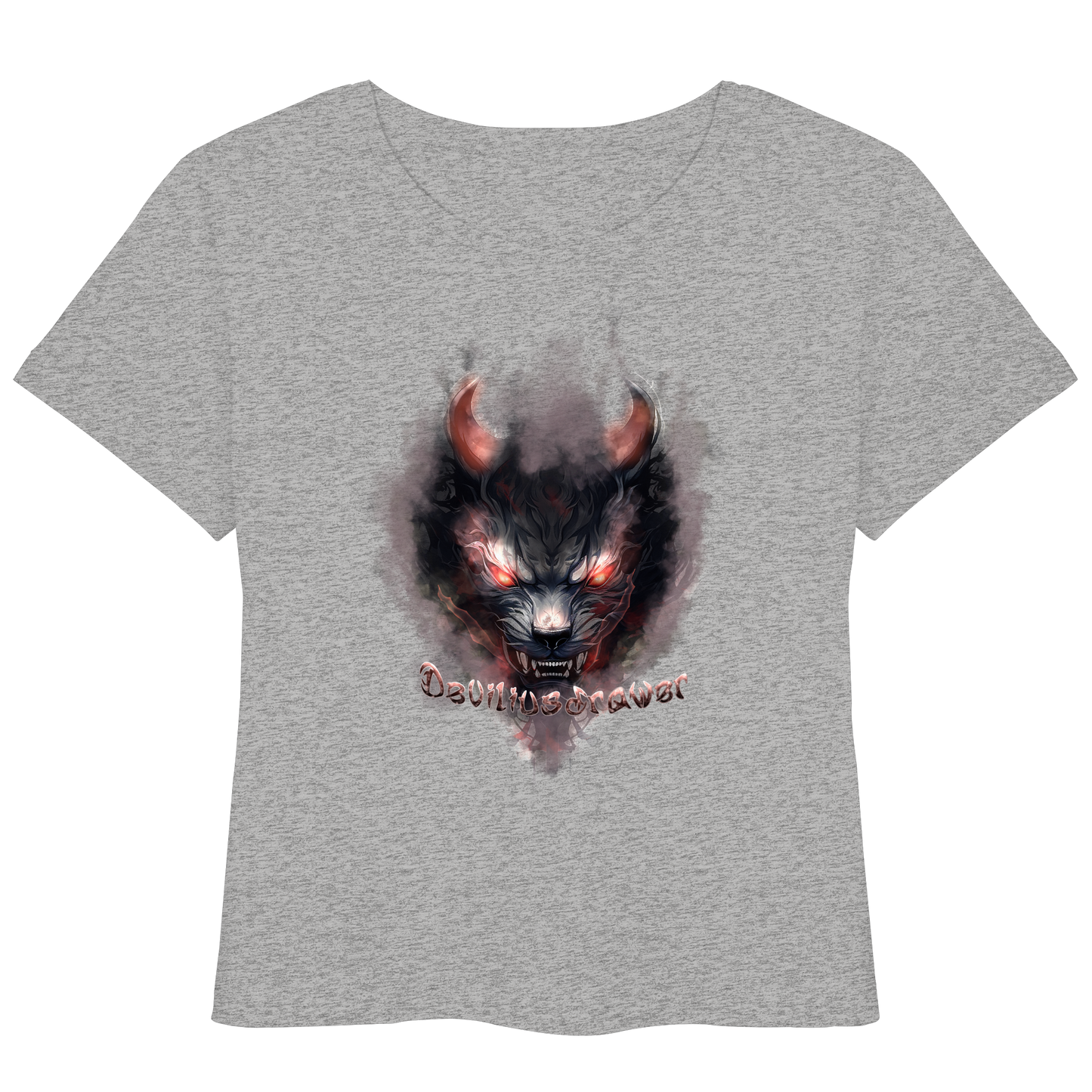 Deviliusdrawer Red Smoked Cat - Womens Organic Lightweight T-Shirt