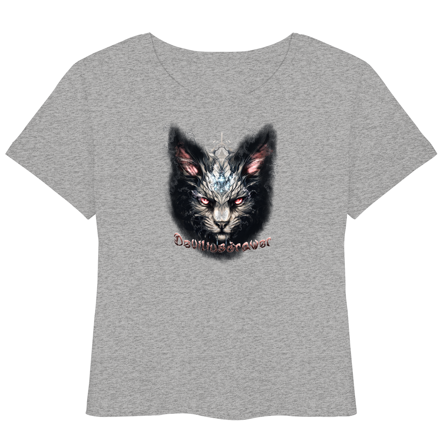 Deviliusdrawer Myshtical Redeyed Cat - Womens Organic Lightweight T-Shirt
