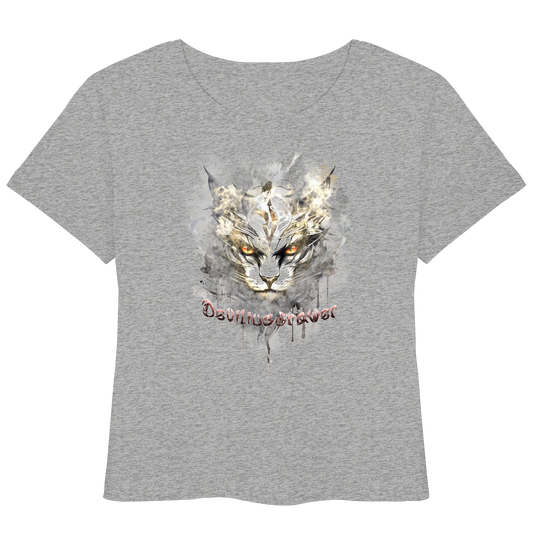 Deviliusdrawer White Catgod - Womens Organic Lightweight T-Shirt