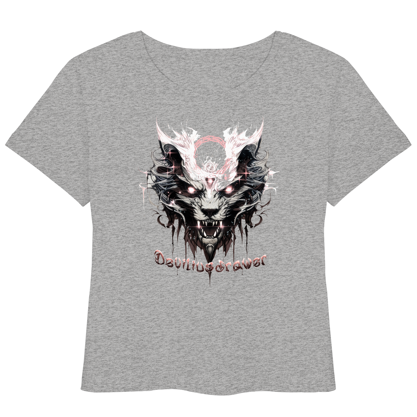 Deviliusdrawer Demonic Glow Cat - Womens Organic Lightweight T-Shirt
