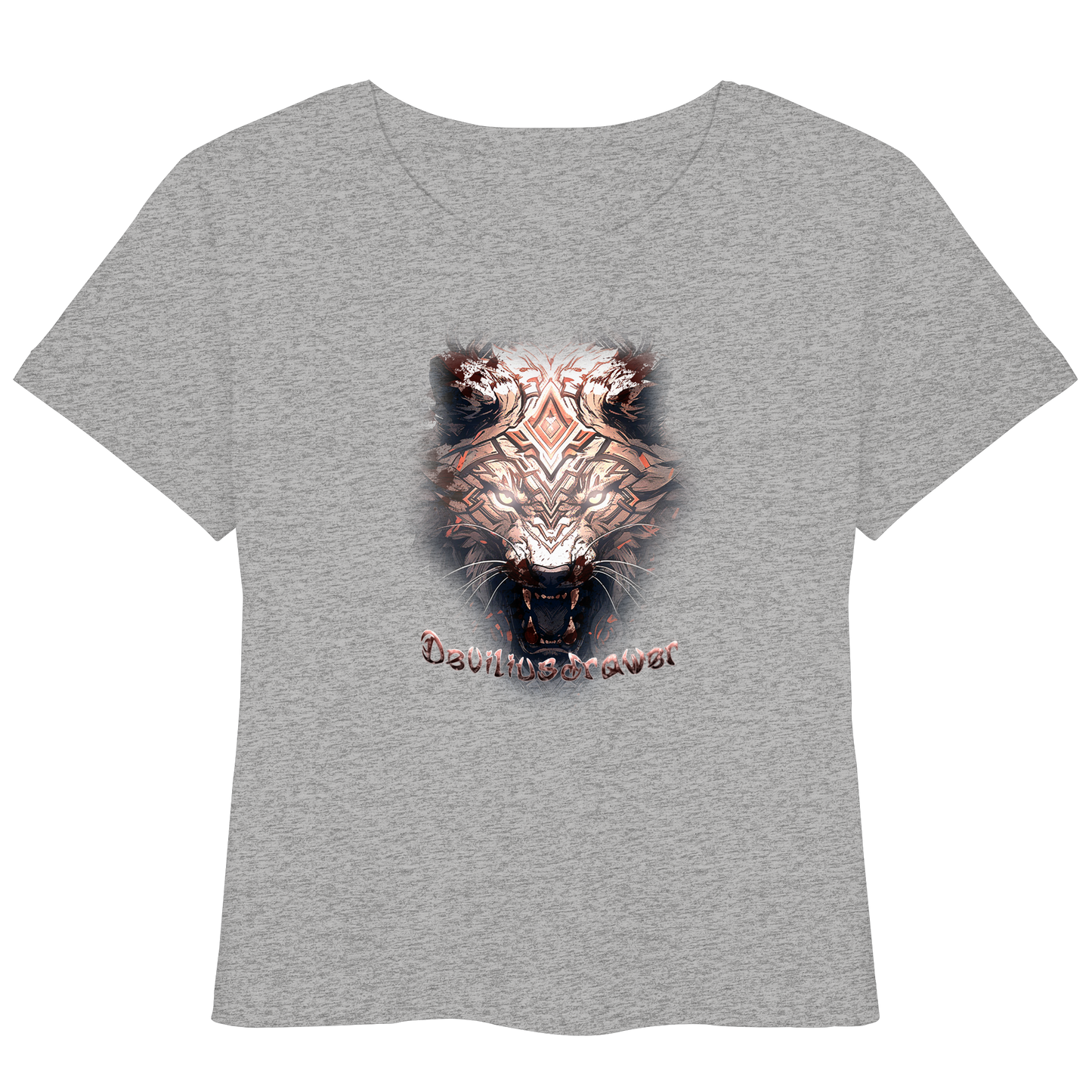 Deviliusdrawer Gold Metal Tiger - Womens Organic Lightweight T-Shirt