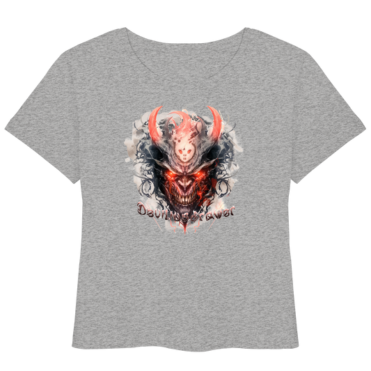 Deviliusdrawer Red Horn Devil - Womens Organic Lightweight T-Shirt